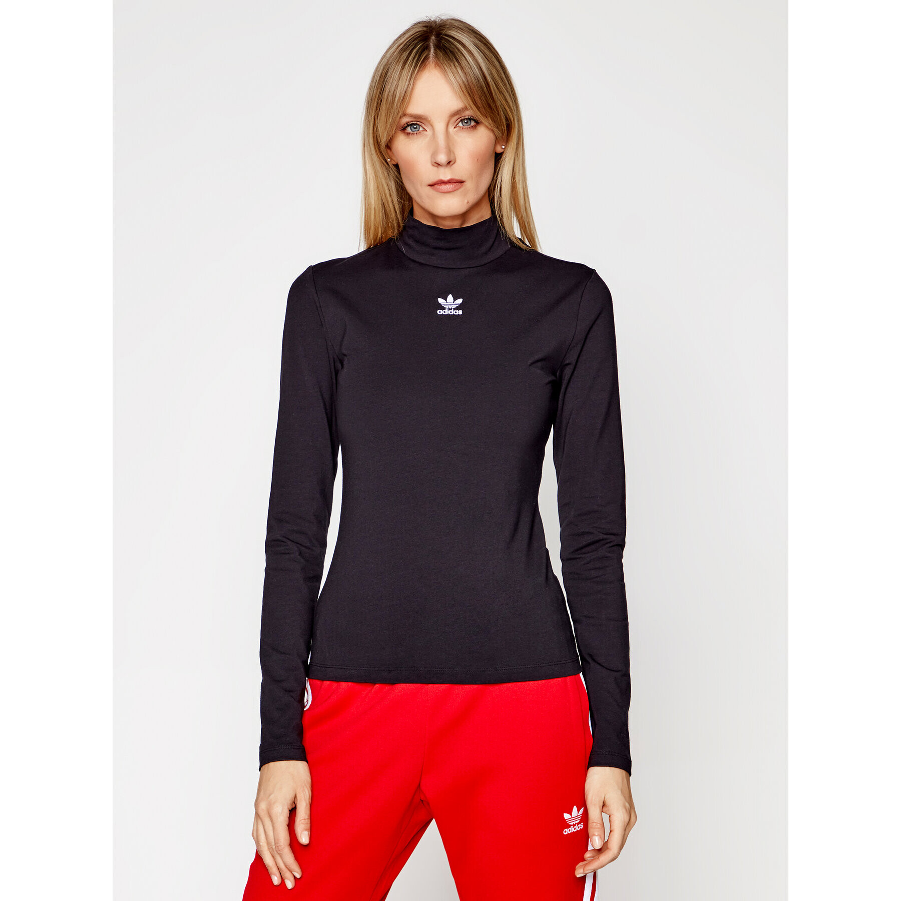 adidas Поло adicolor Essentials Tee GN4791 Черен Slim Fit - Pepit.bg