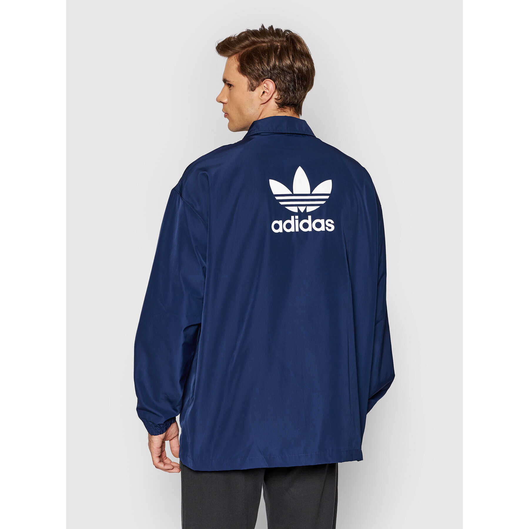 adidas Преходно яке adicolor Classics Trefoil H09128 Тъмносин Loose Fit - Pepit.bg