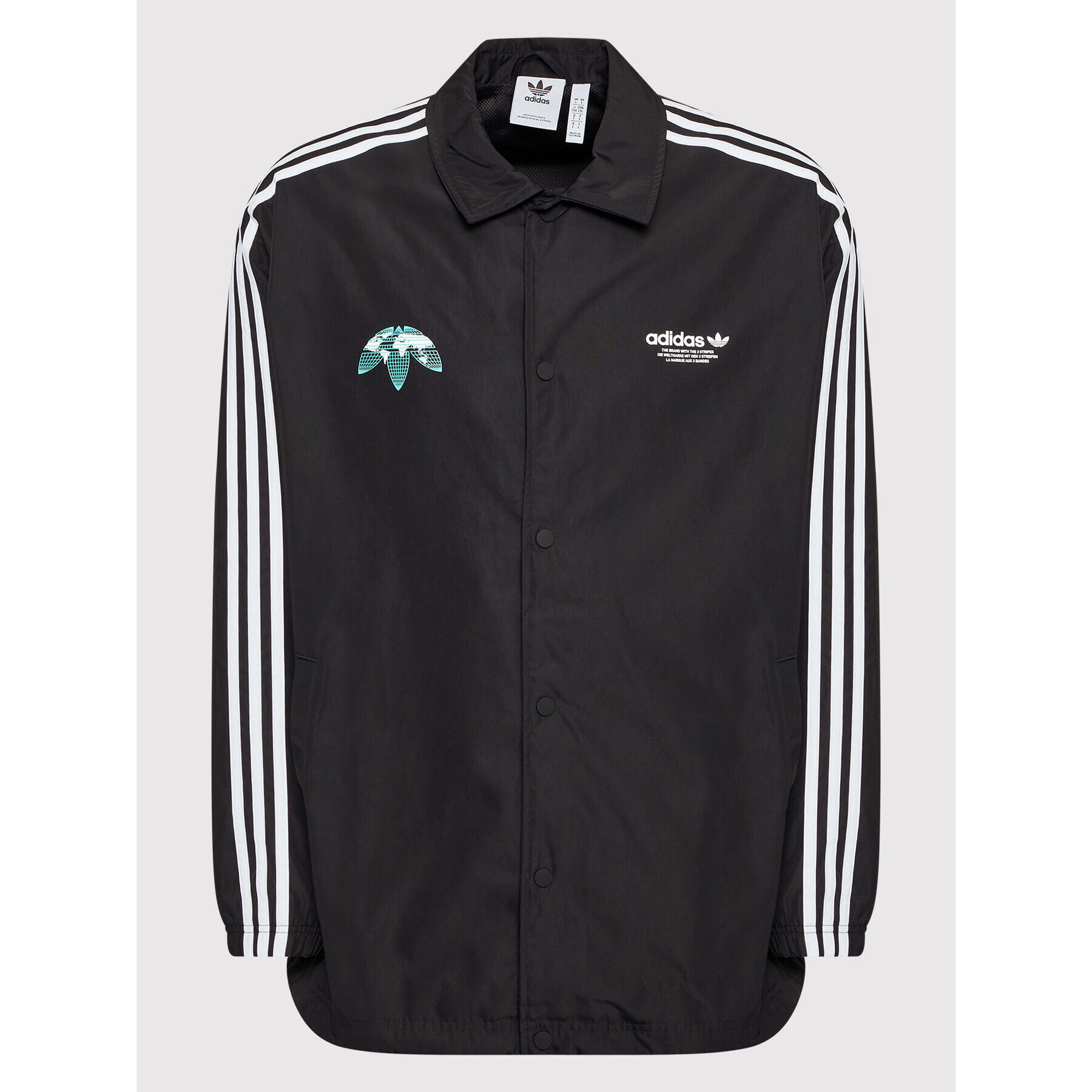 adidas Преходно яке Graphics United Coach HF4895 Черен Regular Fit - Pepit.bg