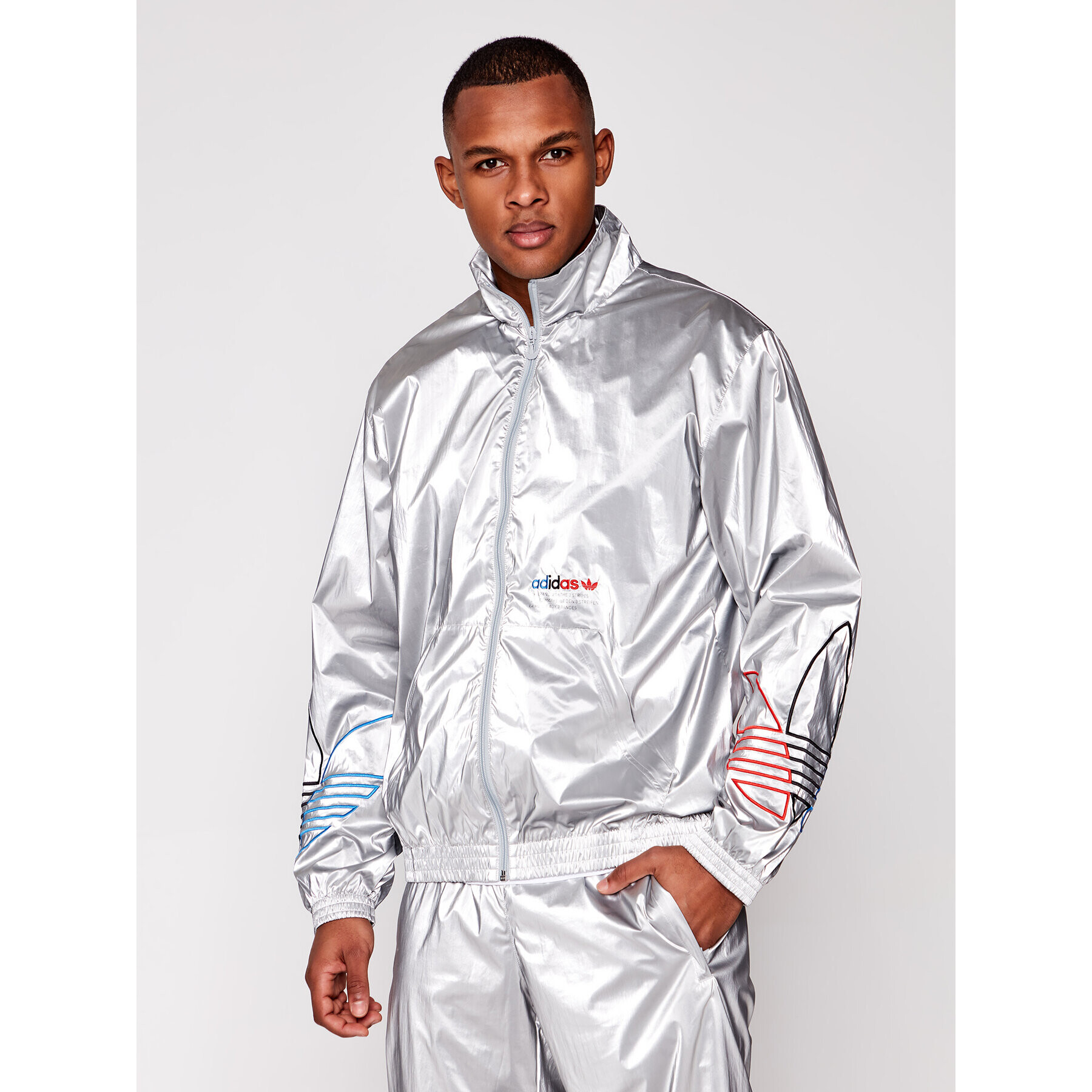 adidas Преходно яке Tricol GN4208 Сребрист Regular Fit - Pepit.bg