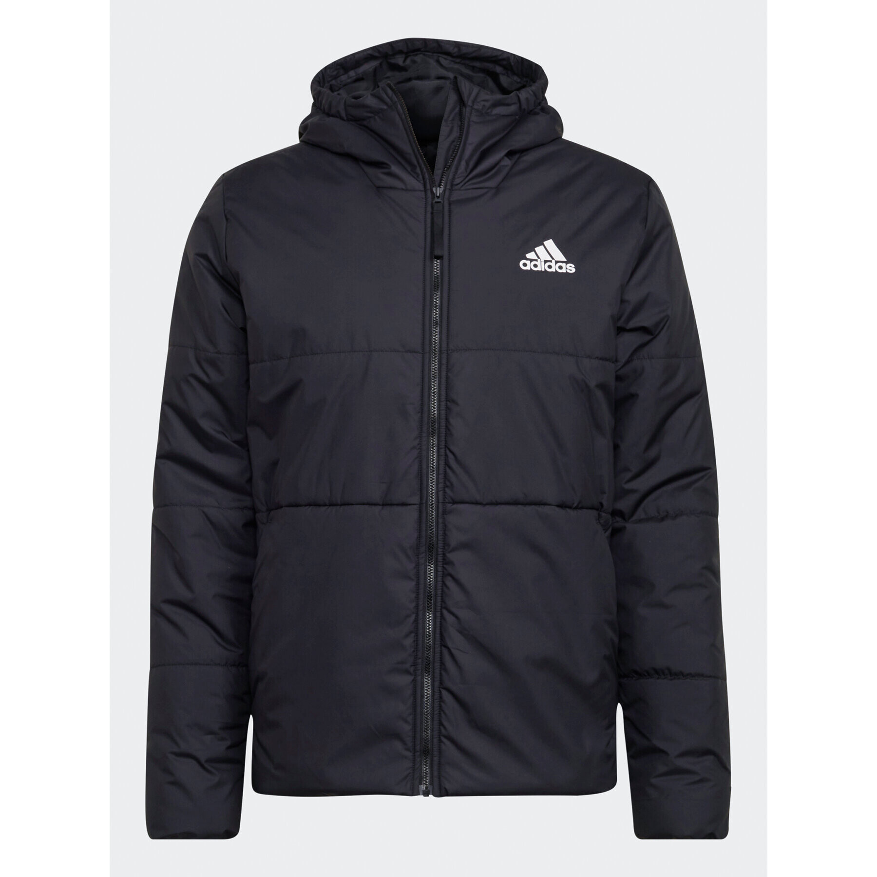 adidas Преходно яке BSC 3-Stripes Hooded Insulated Jacket HG6276 Черен Regular Fit - Pepit.bg