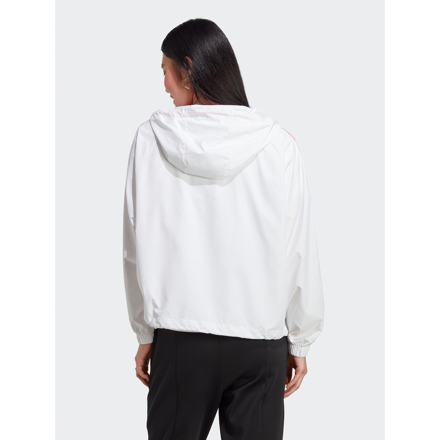 adidas Преходно яке BSC 3-Stripes Wind Jacket HT8752 Бял Loose Fit - Pepit.bg