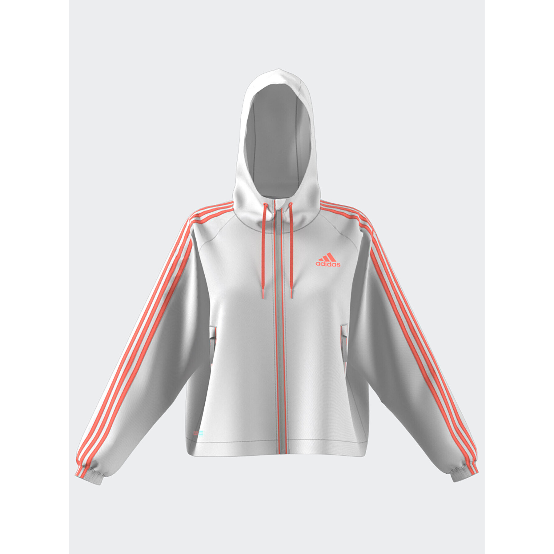 adidas Преходно яке BSC 3-Stripes Wind Jacket HT8752 Бял Loose Fit - Pepit.bg