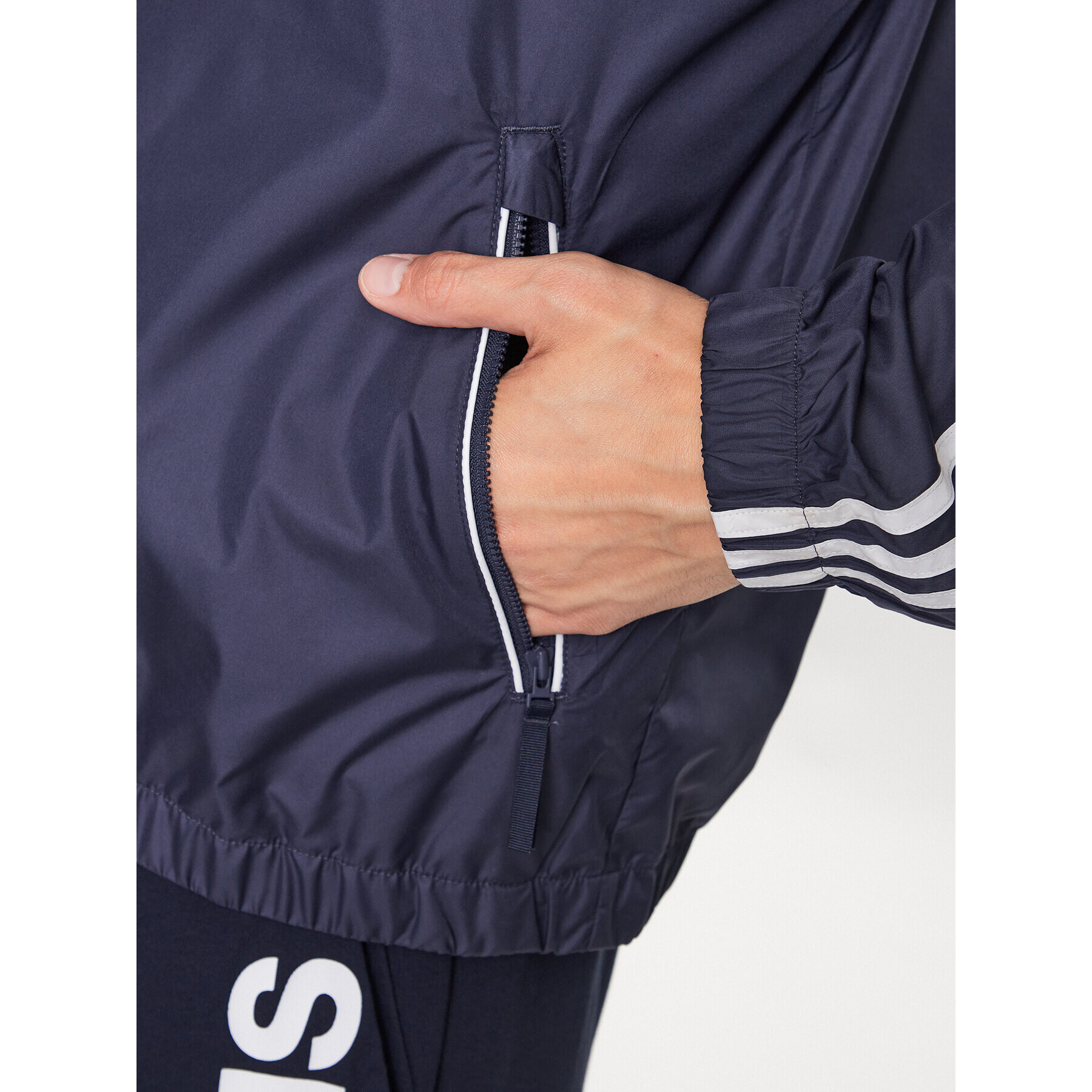 adidas Преходно яке BSC 3-Stripes Wind Jacket HT8753 Син Regular Fit - Pepit.bg