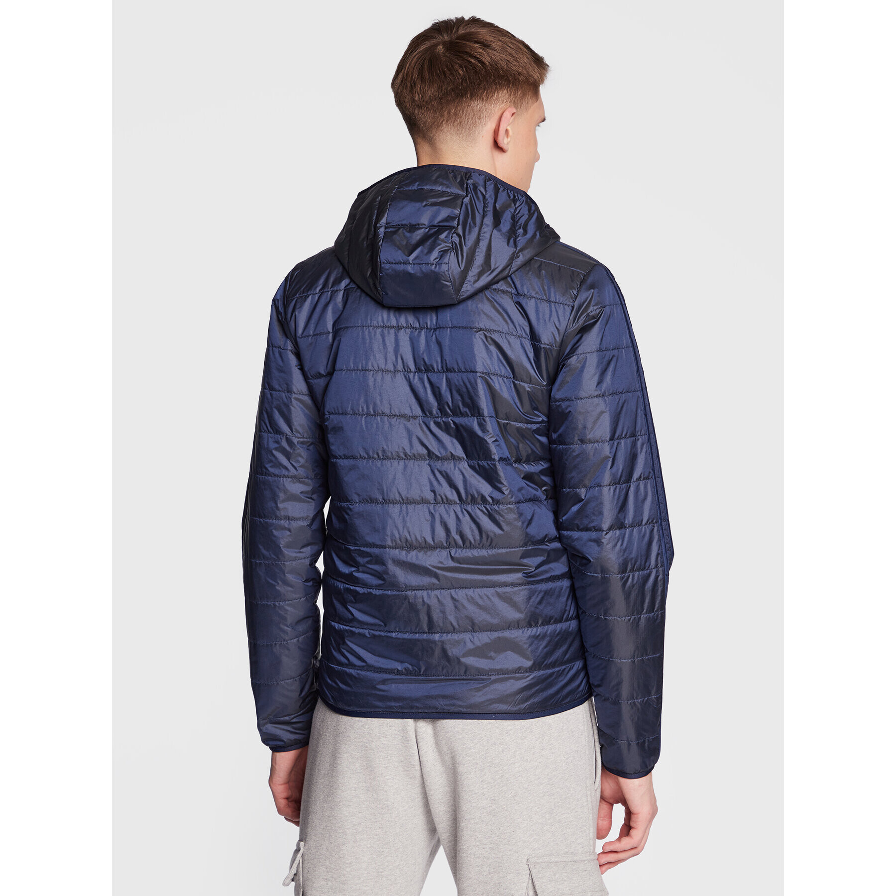 adidas Преходно яке Padded Hooded Puffer Jacket HL9210 Син Regular Fit - Pepit.bg