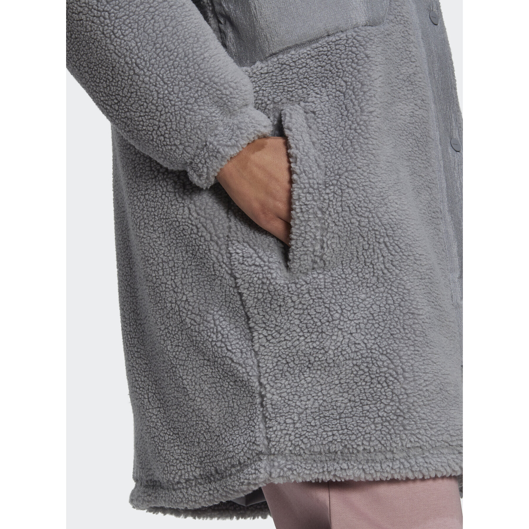 adidas Преходно яке Sherpa HK5256 Сив Relaxed Fit - Pepit.bg