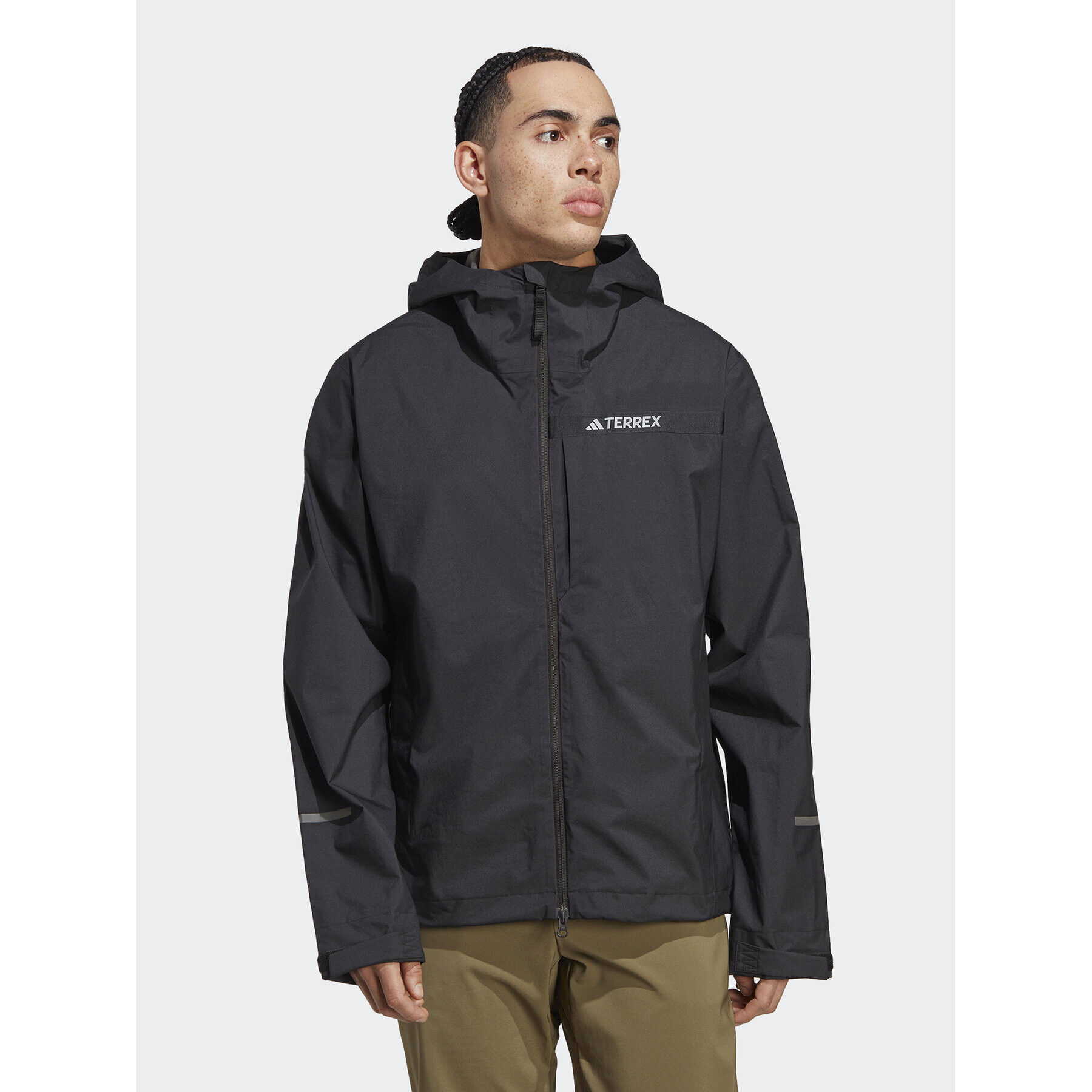 adidas Преходно яке Terrex Multi RAIN.RDY 2.5-Layer Rain Jacket HM4051 Черен Regular Fit - Pepit.bg