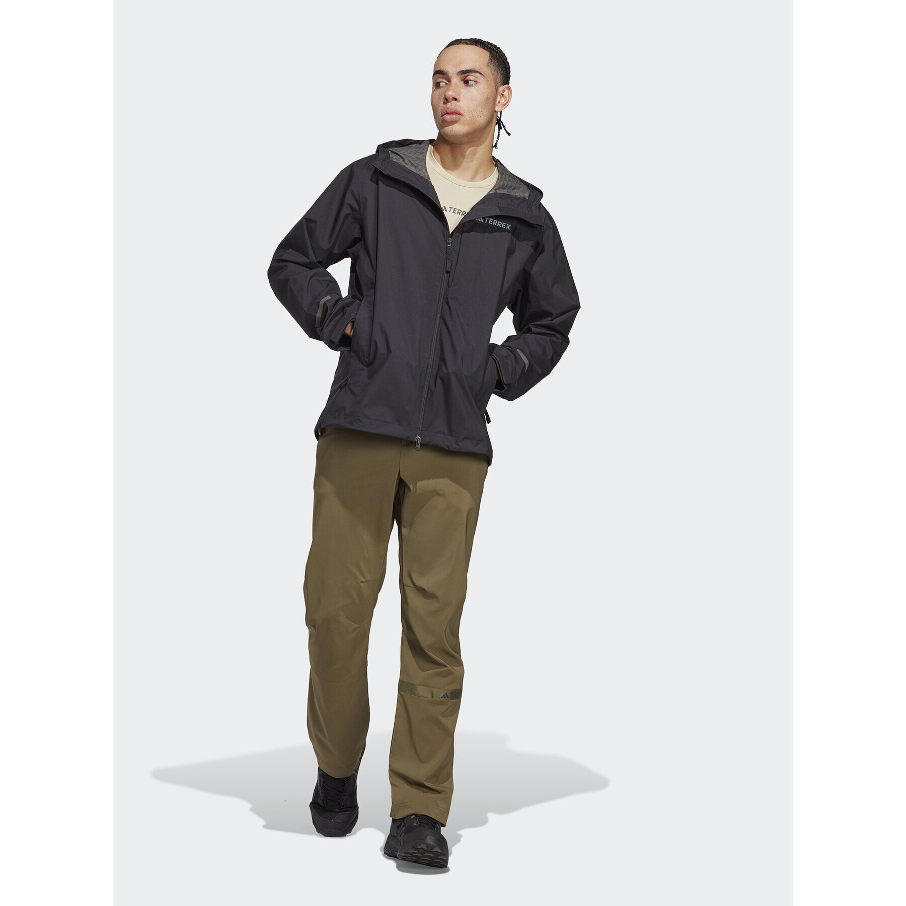adidas Преходно яке Terrex Multi RAIN.RDY 2.5-Layer Rain Jacket HM4051 Черен Regular Fit - Pepit.bg