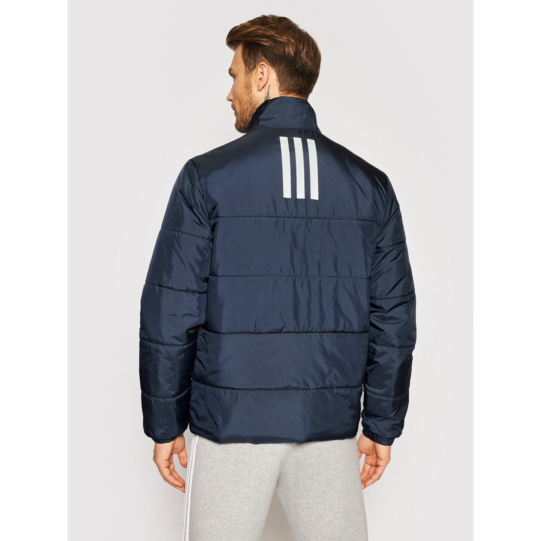 adidas Пухено яке Bsc 3-Stripes Insulated DZ1394 Тъмносин Slim Fit - Pepit.bg