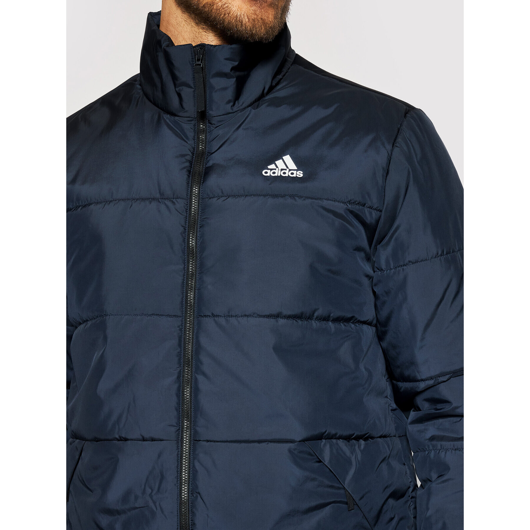 adidas Пухено яке Bsc 3-Stripes Insulated DZ1394 Тъмносин Slim Fit - Pepit.bg