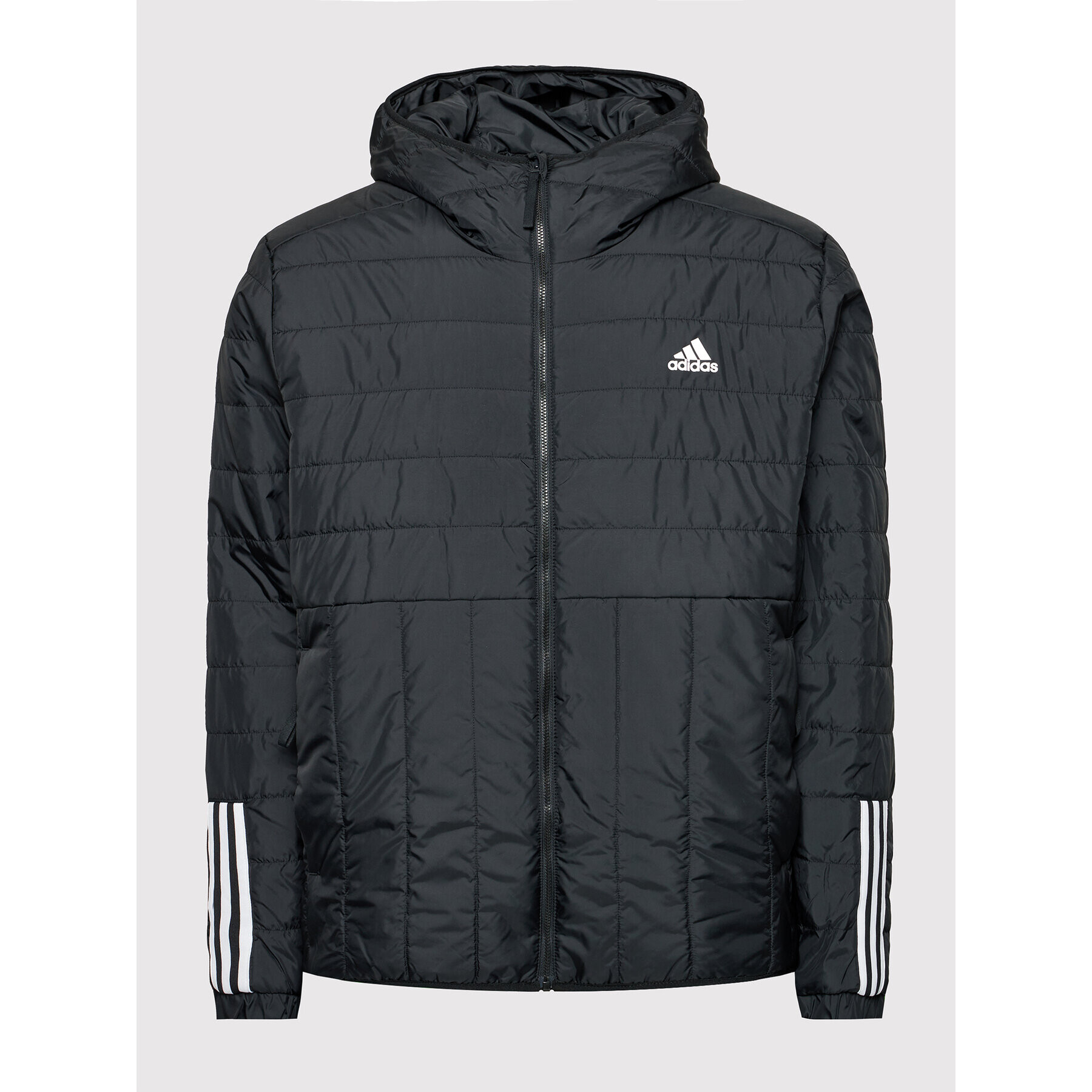 adidas Пухено яке Itavic 3-Stripes GT1681 Черен Regular Fit - Pepit.bg