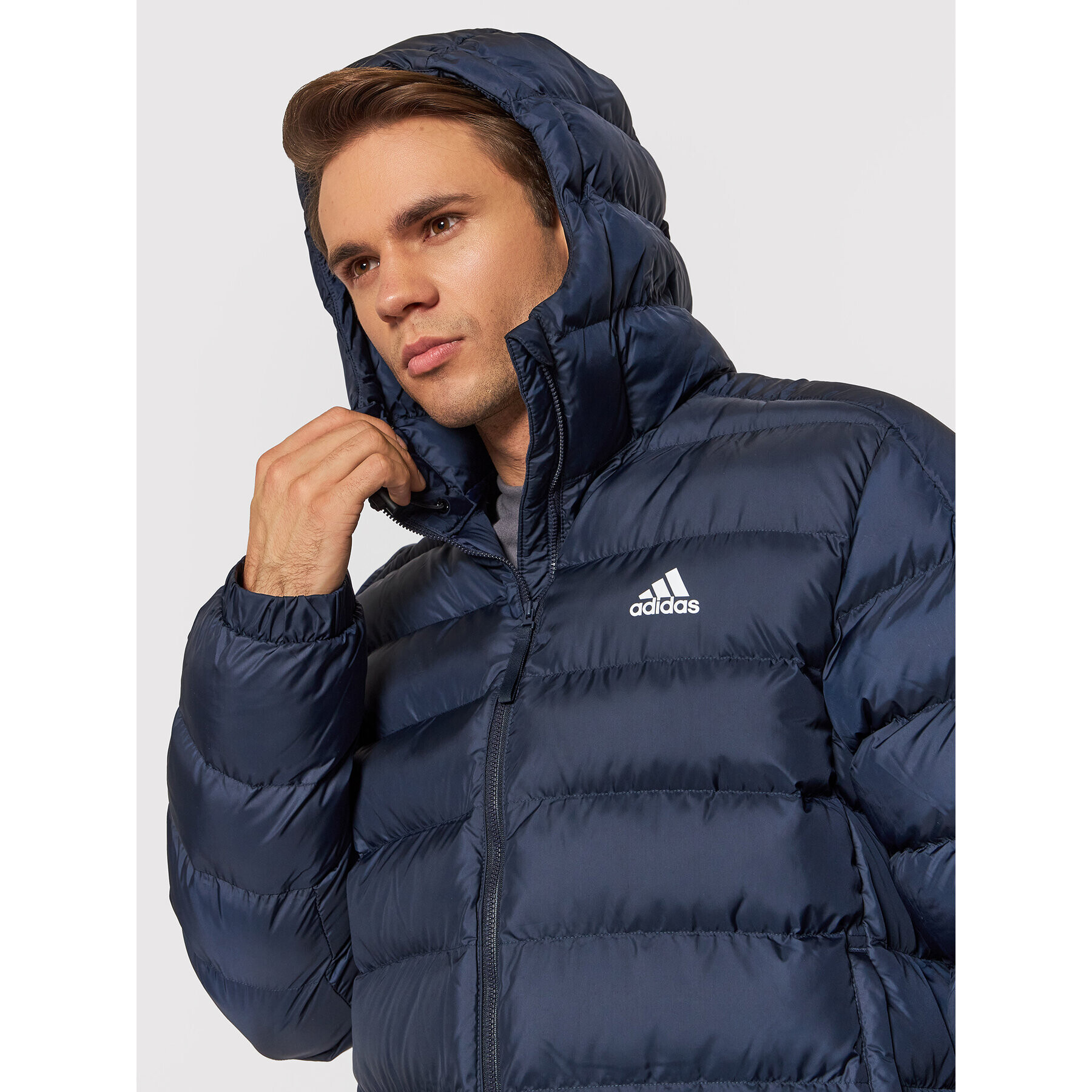 adidas Пухено яке Itavic 3-Stripes GT1686 Тъмносин Regular Fit - Pepit.bg