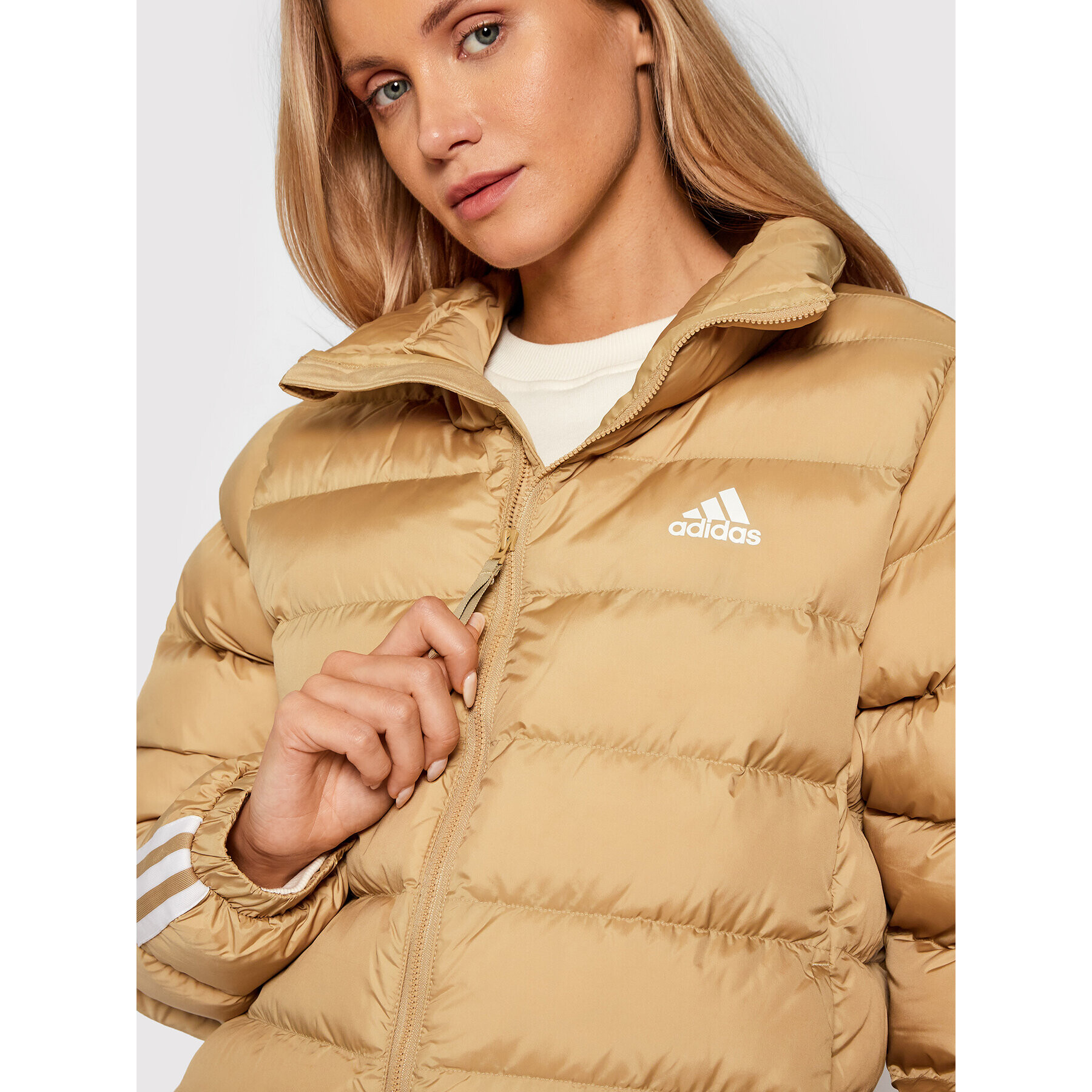 adidas Performance Пухено яке Itavic GQ2344 Бежов Regular Fit - Pepit.bg