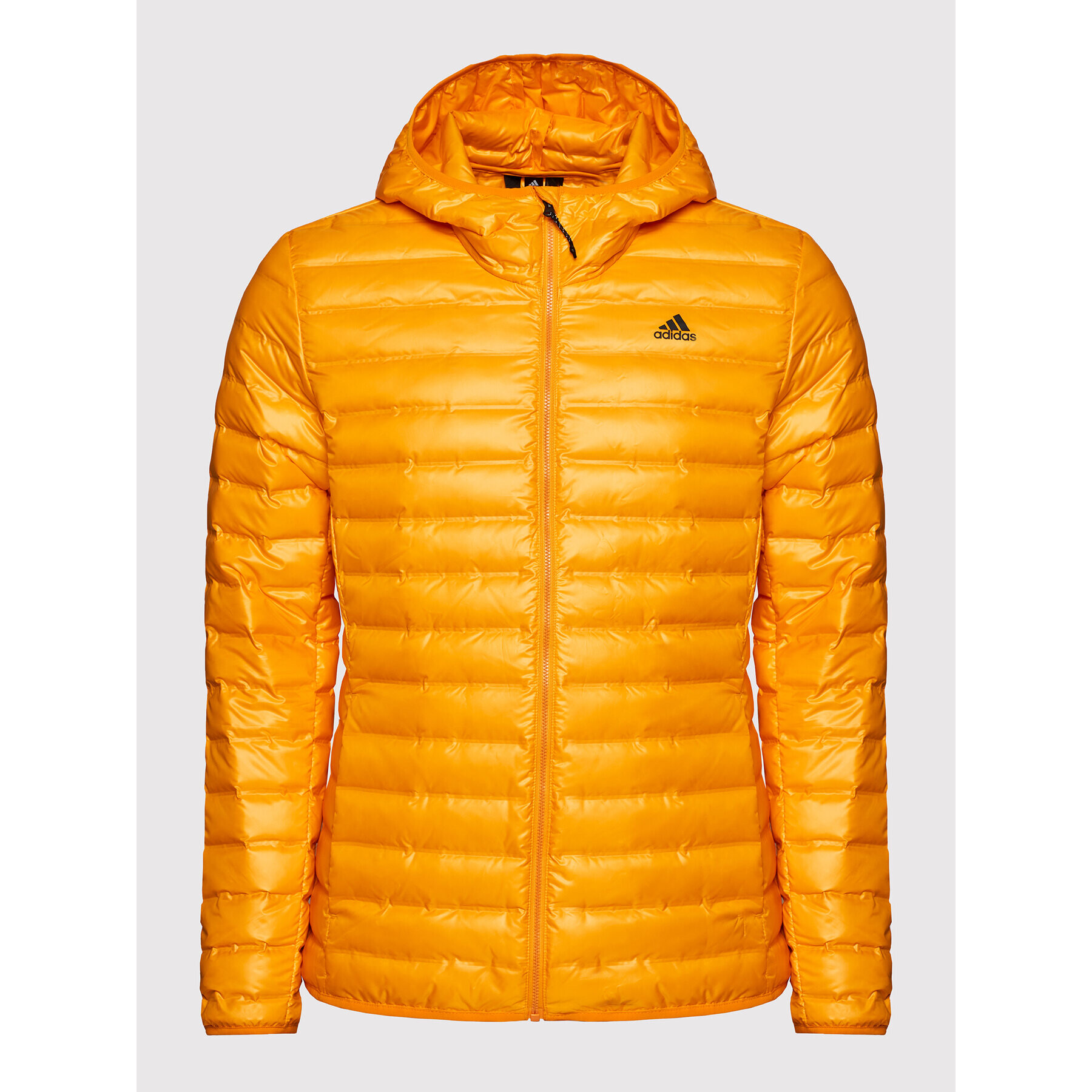 adidas Пухено яке Varilite Hooded GT9215 Оранжев Slim Fit - Pepit.bg