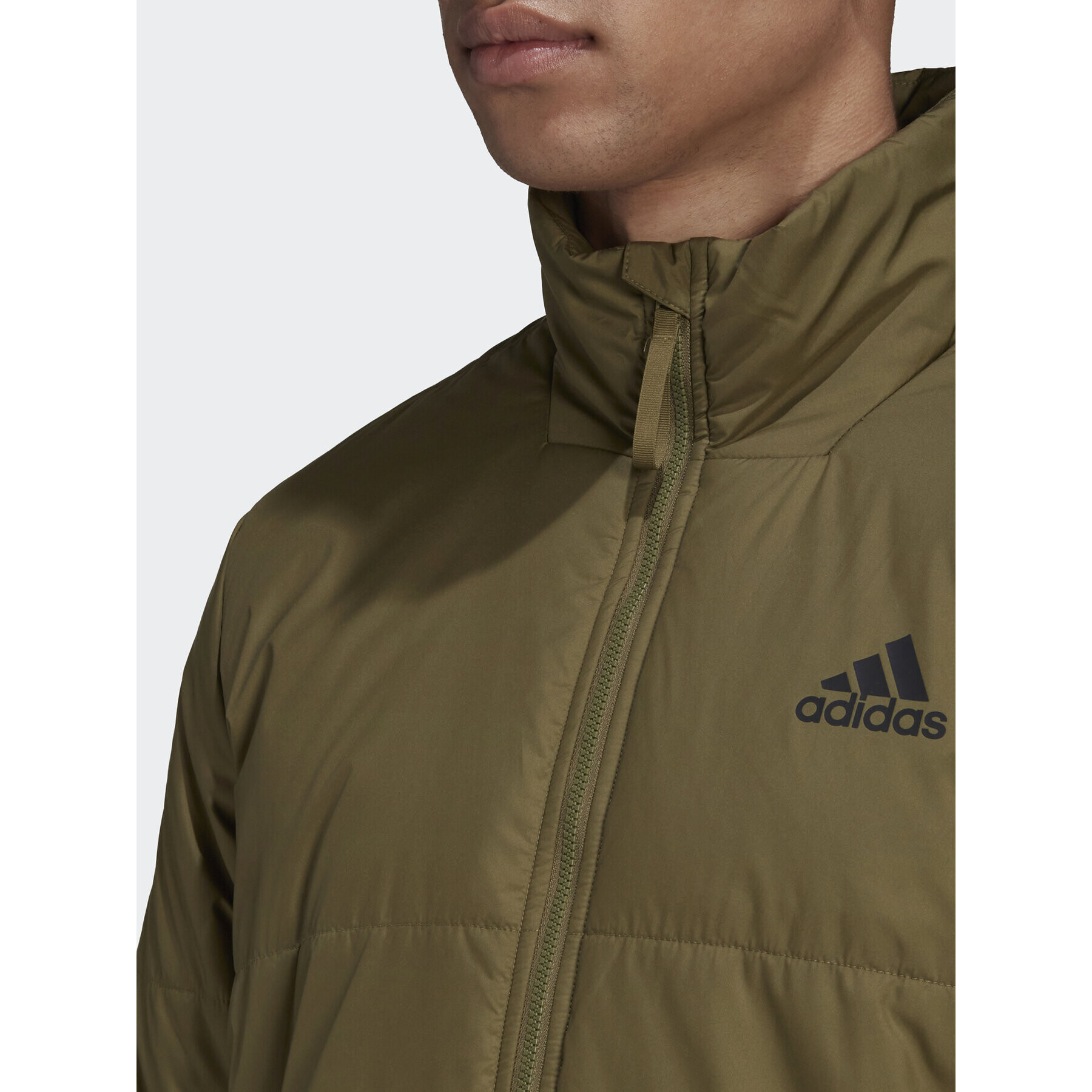 adidas Пухено яке Bsc 3-Stripes HG6273 Зелен Regular Fit - Pepit.bg