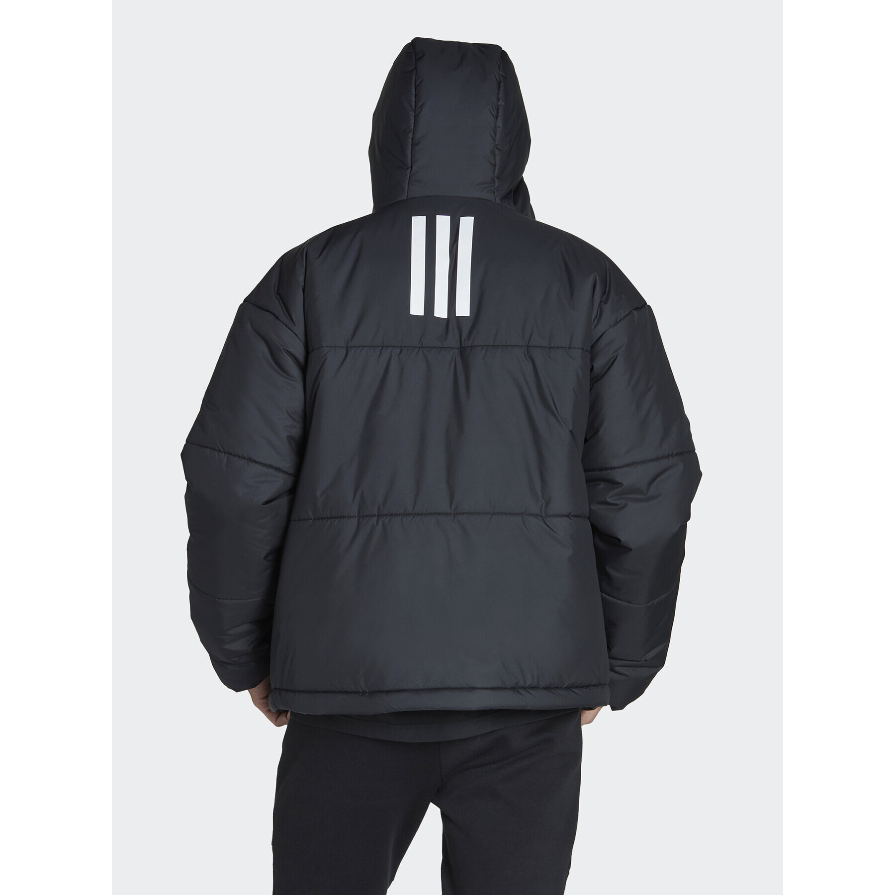 adidas Пухено яке Bsc 3-Stripes HG8756 Черен Regular Fit - Pepit.bg