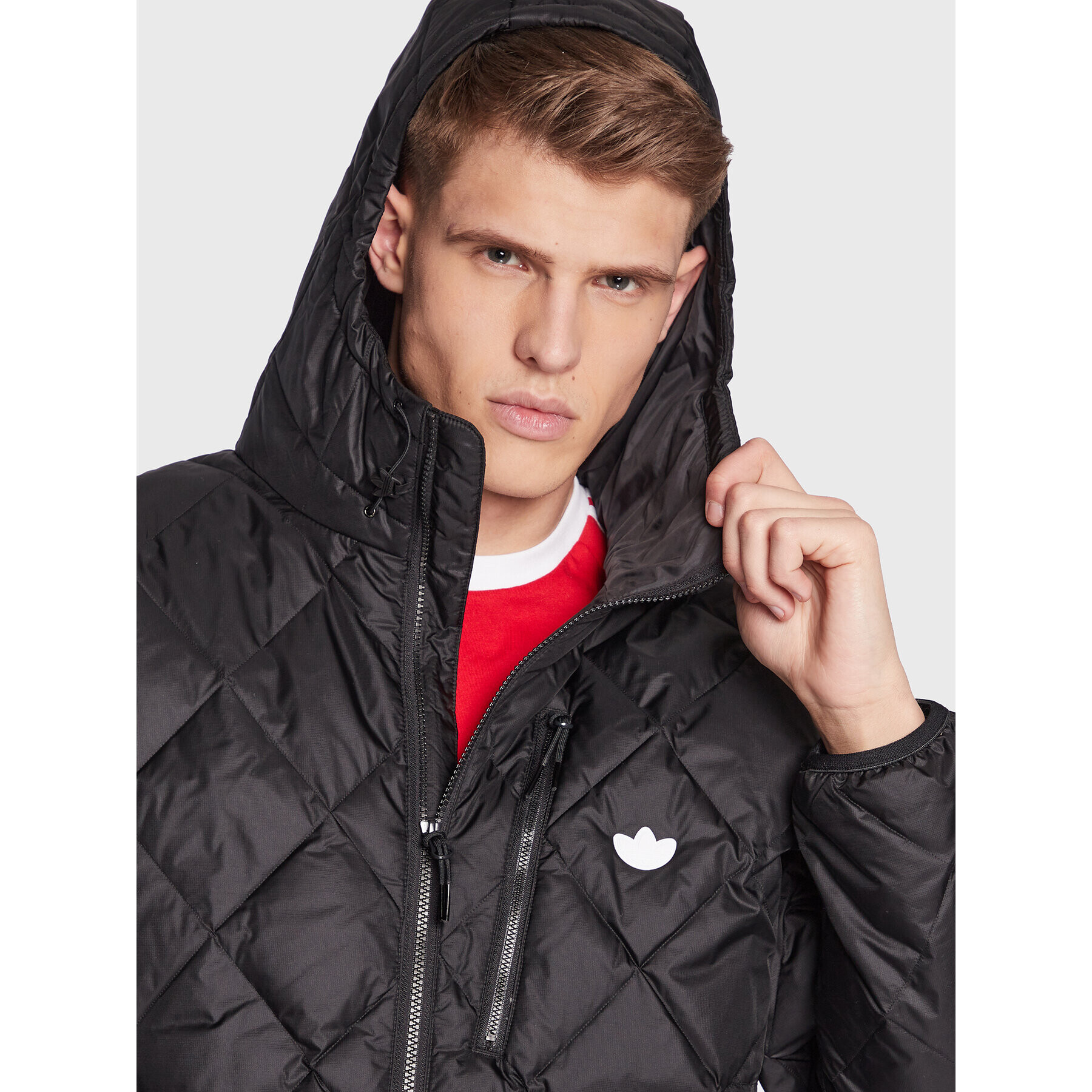 adidas Пухено яке Down Quilted Puffer HL9205 Черен Regular Fit - Pepit.bg