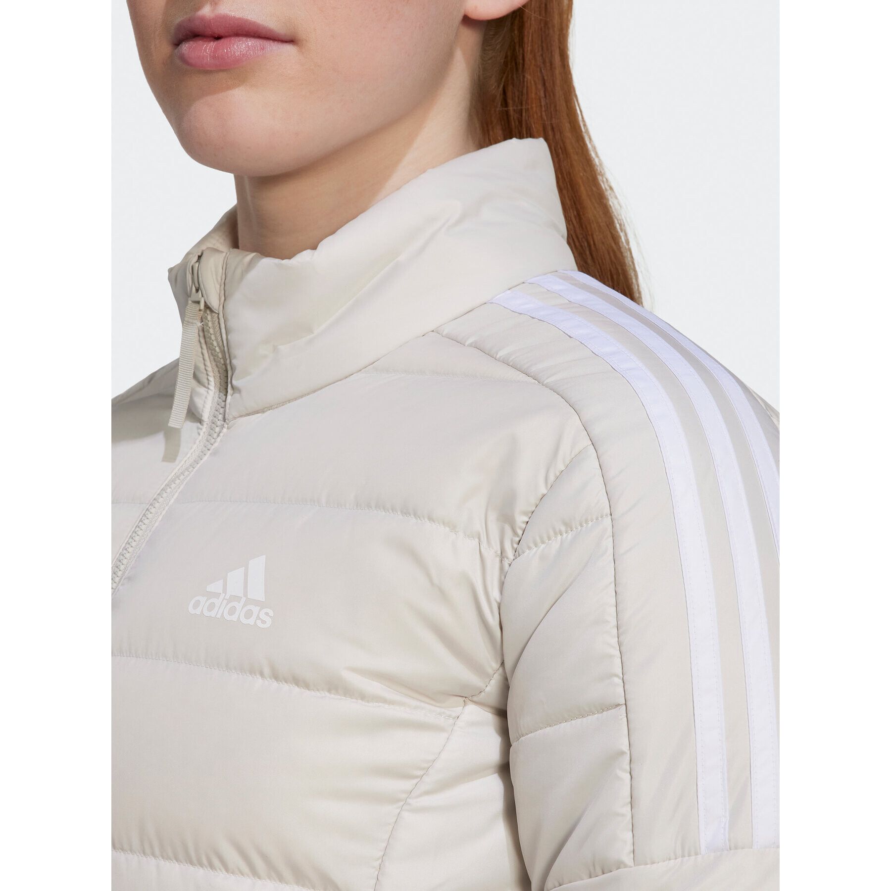 adidas Пухено яке Essentails Down HK4664 Екрю Slim Fit - Pepit.bg