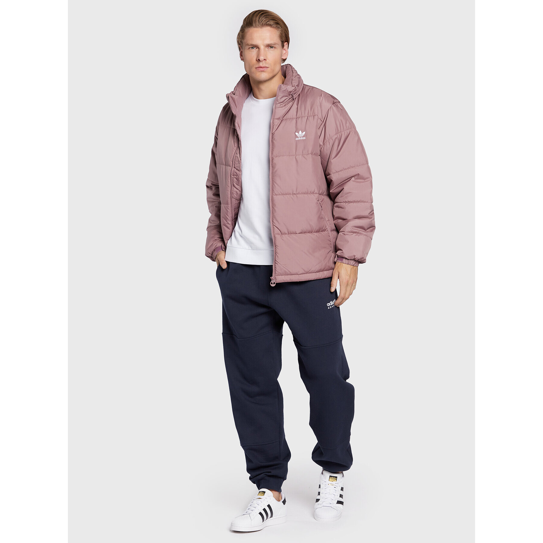 adidas Пухено яке Essentials HL9191 Розов Relaxed Fit - Pepit.bg