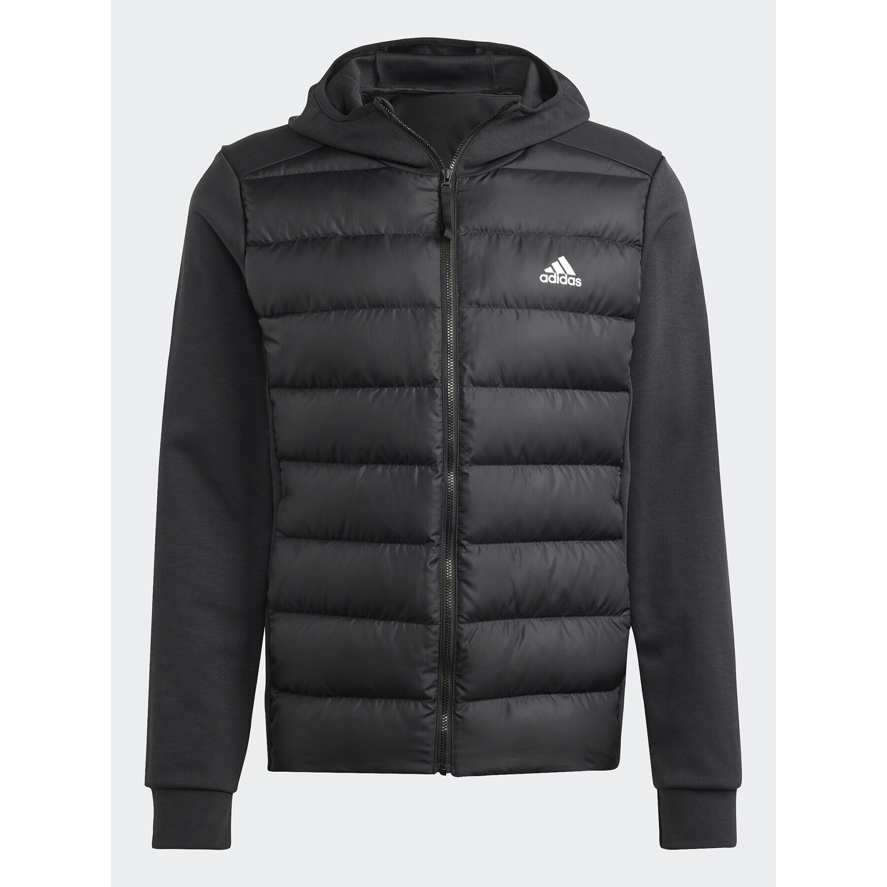 adidas Пухено яке Essentials Hybrid Down HZ4430 Черен Slim Fit - Pepit.bg