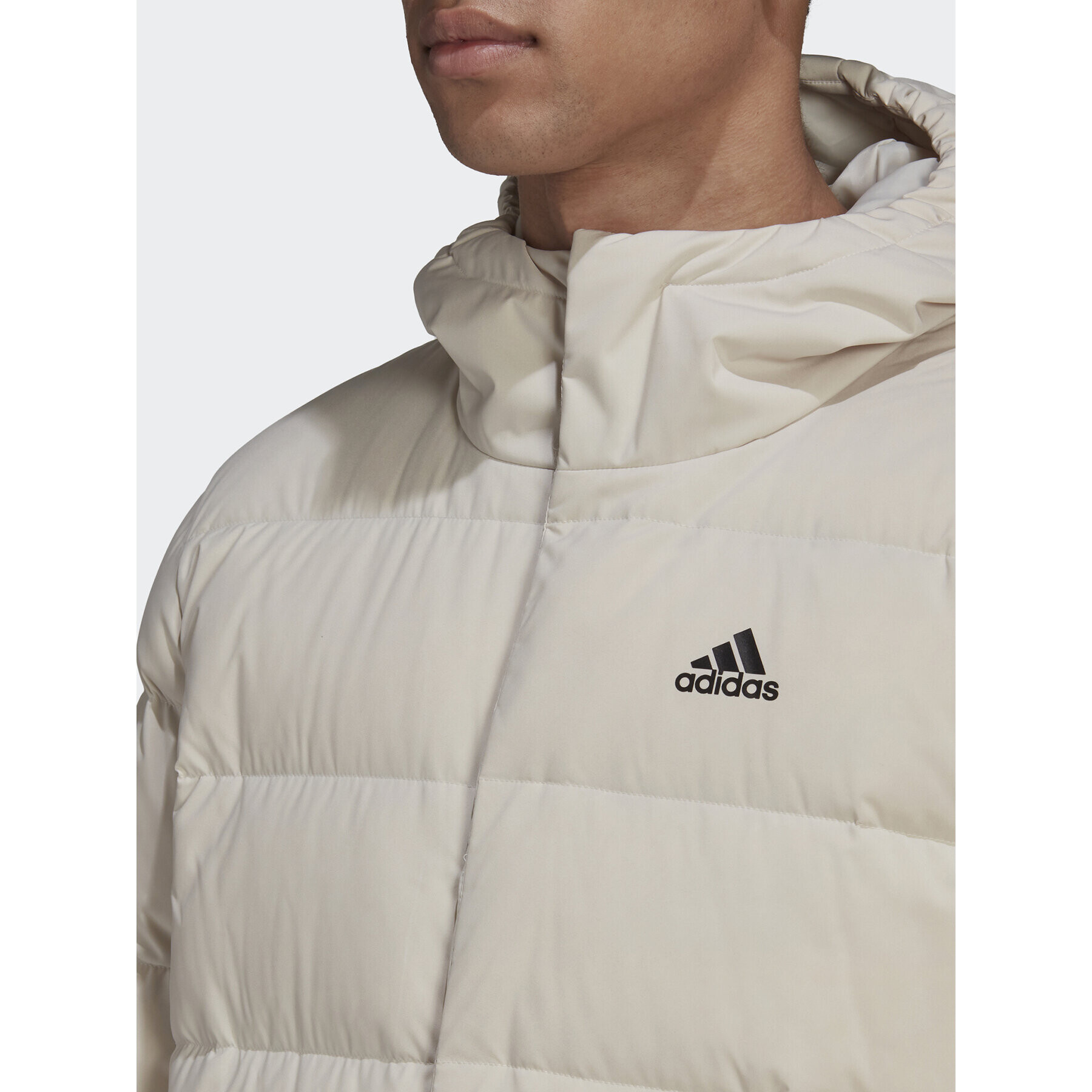 adidas Пухено яке Helionic HG4886 Екрю Regular Fit - Pepit.bg