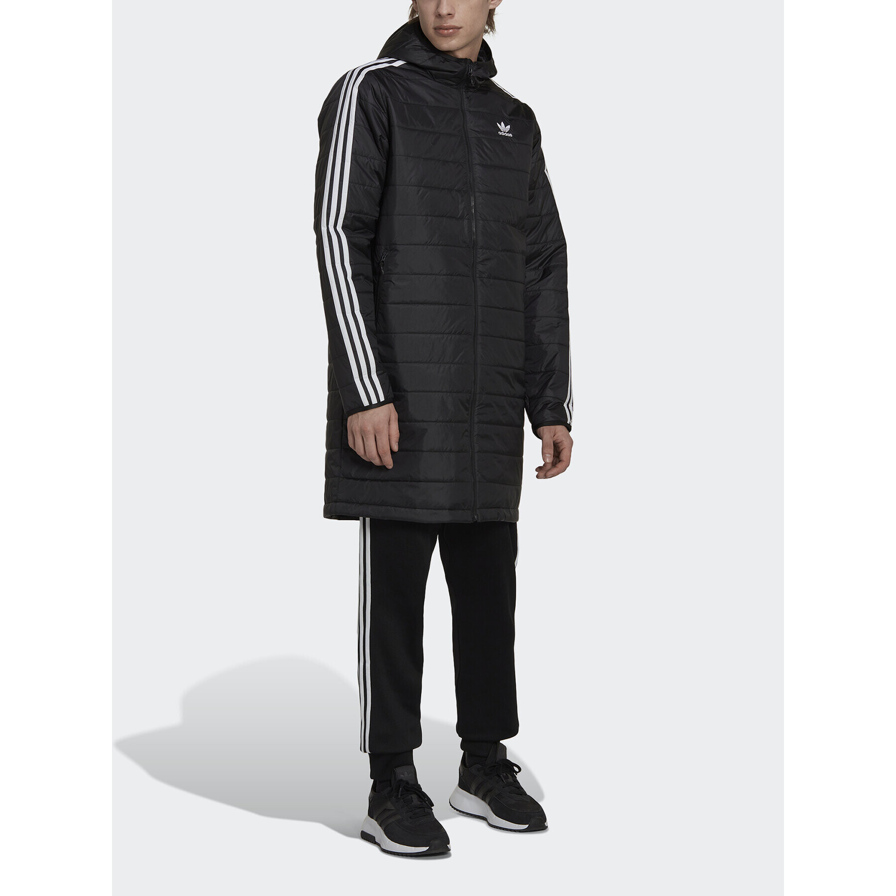 adidas Пухено яке HM2461 Черен Regular Fit - Pepit.bg