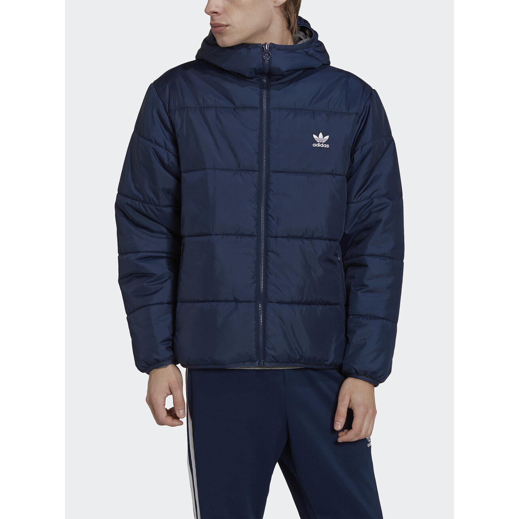 adidas Пухено яке HM2462 Тъмносин Relaxed Fit - Pepit.bg