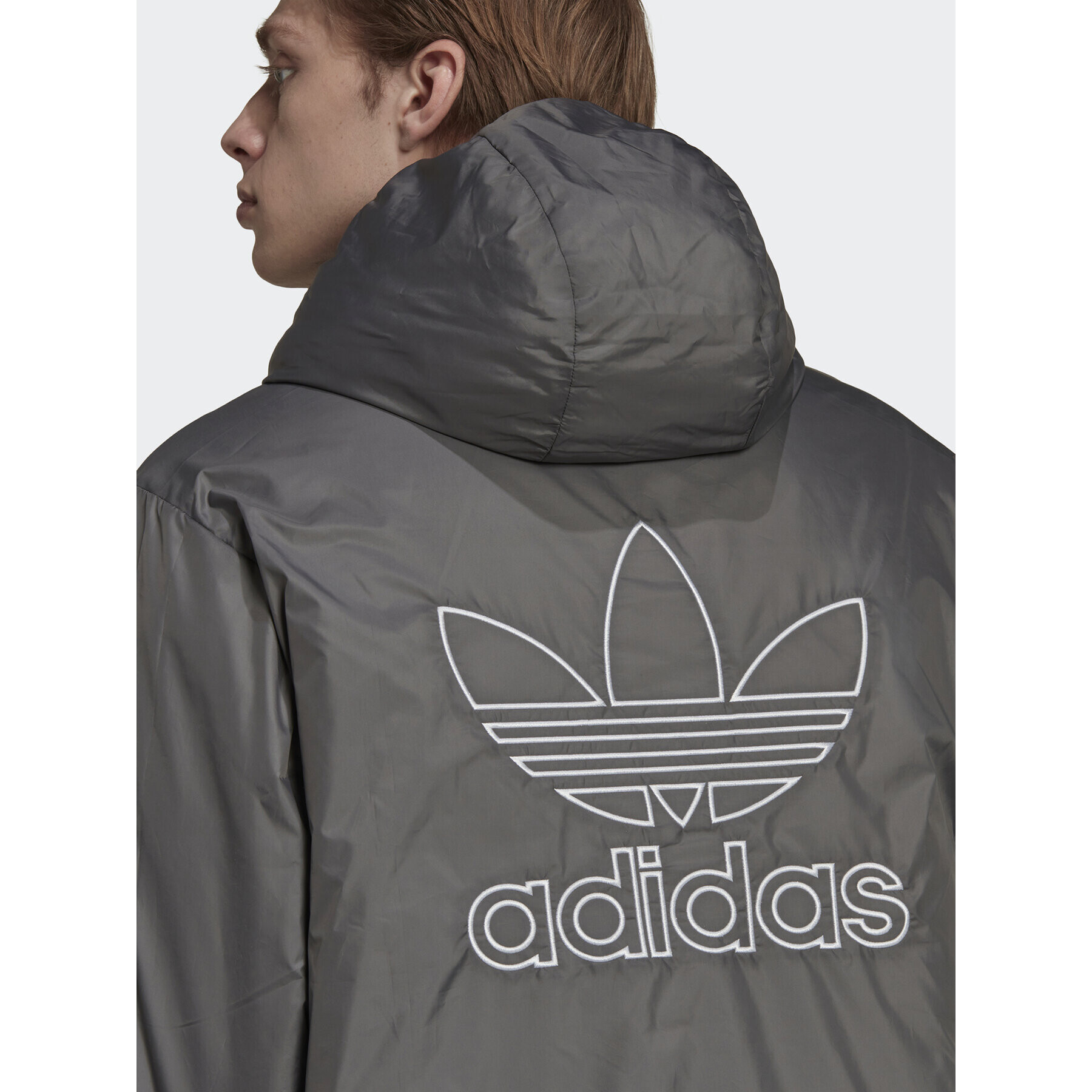 adidas Пухено яке HM2462 Тъмносин Relaxed Fit - Pepit.bg