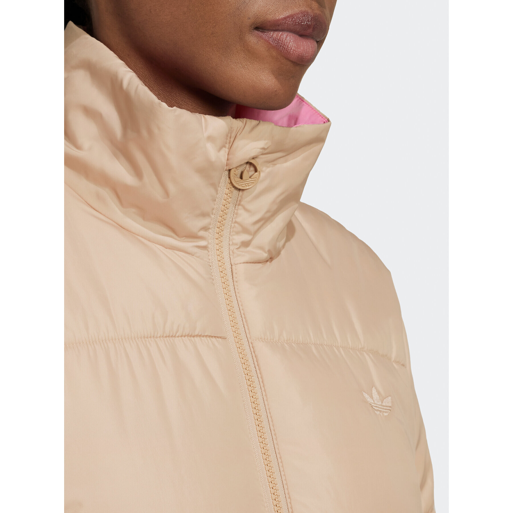 adidas Преходно яке Short Puffer Jacket HM2614 Бежов Loose Fit - Pepit.bg
