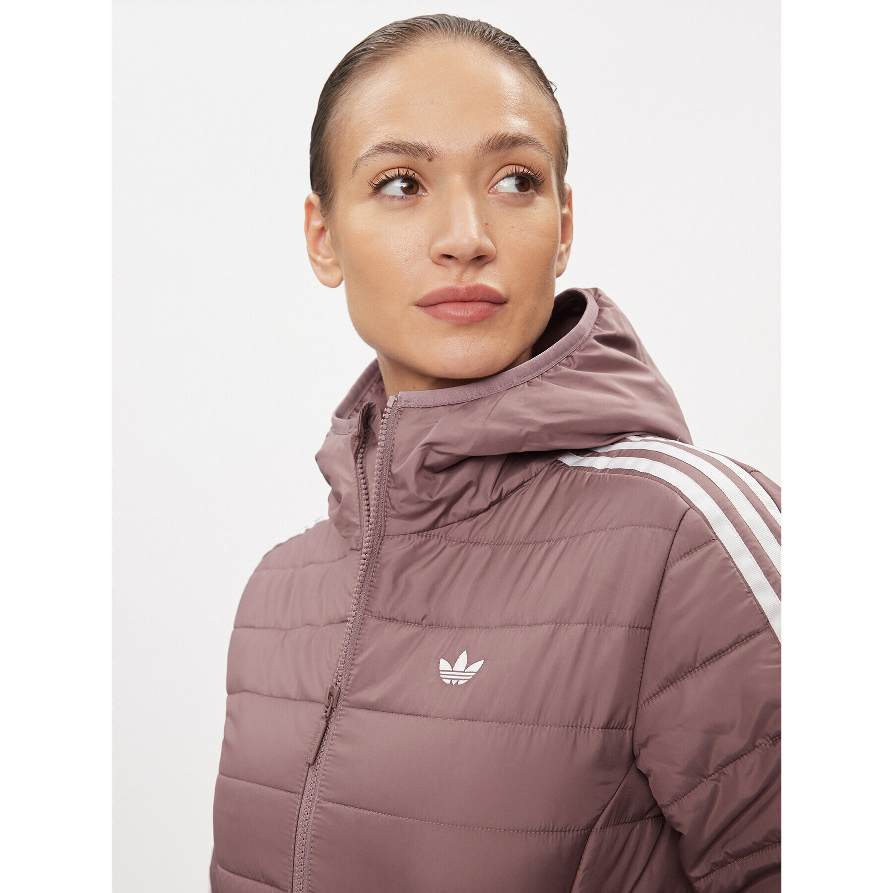 adidas Пухено яке Premium HK5250 Розов Slim Fit - Pepit.bg