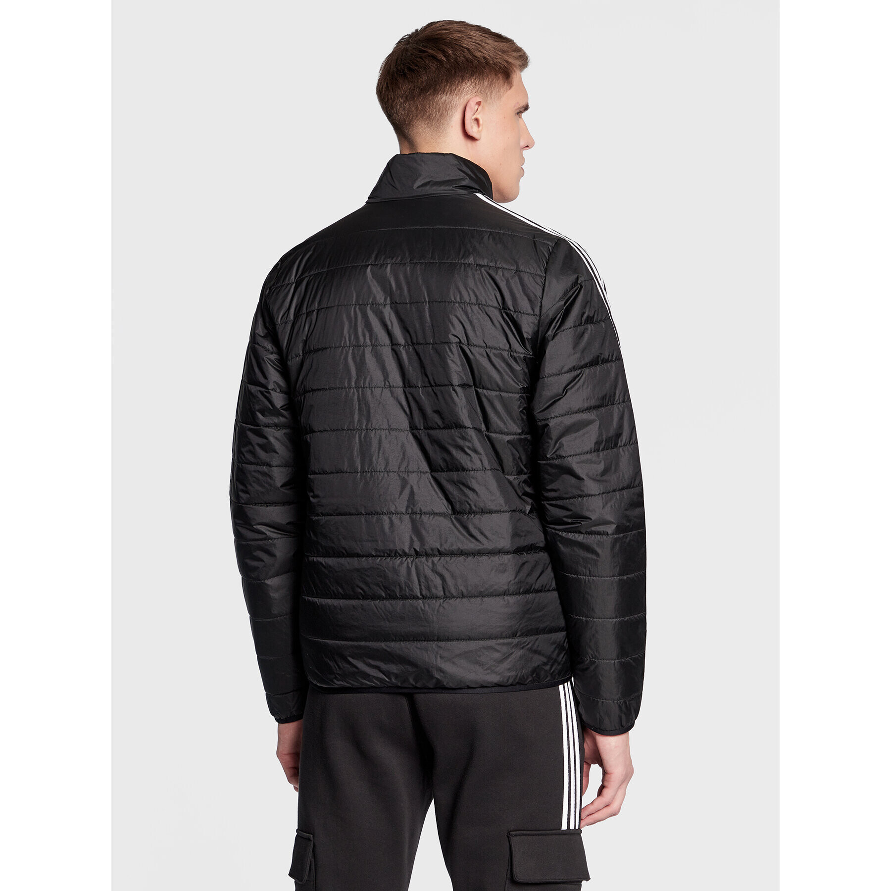 adidas Пухено яке Stand Collar HL9212 Черен Regular Fit - Pepit.bg