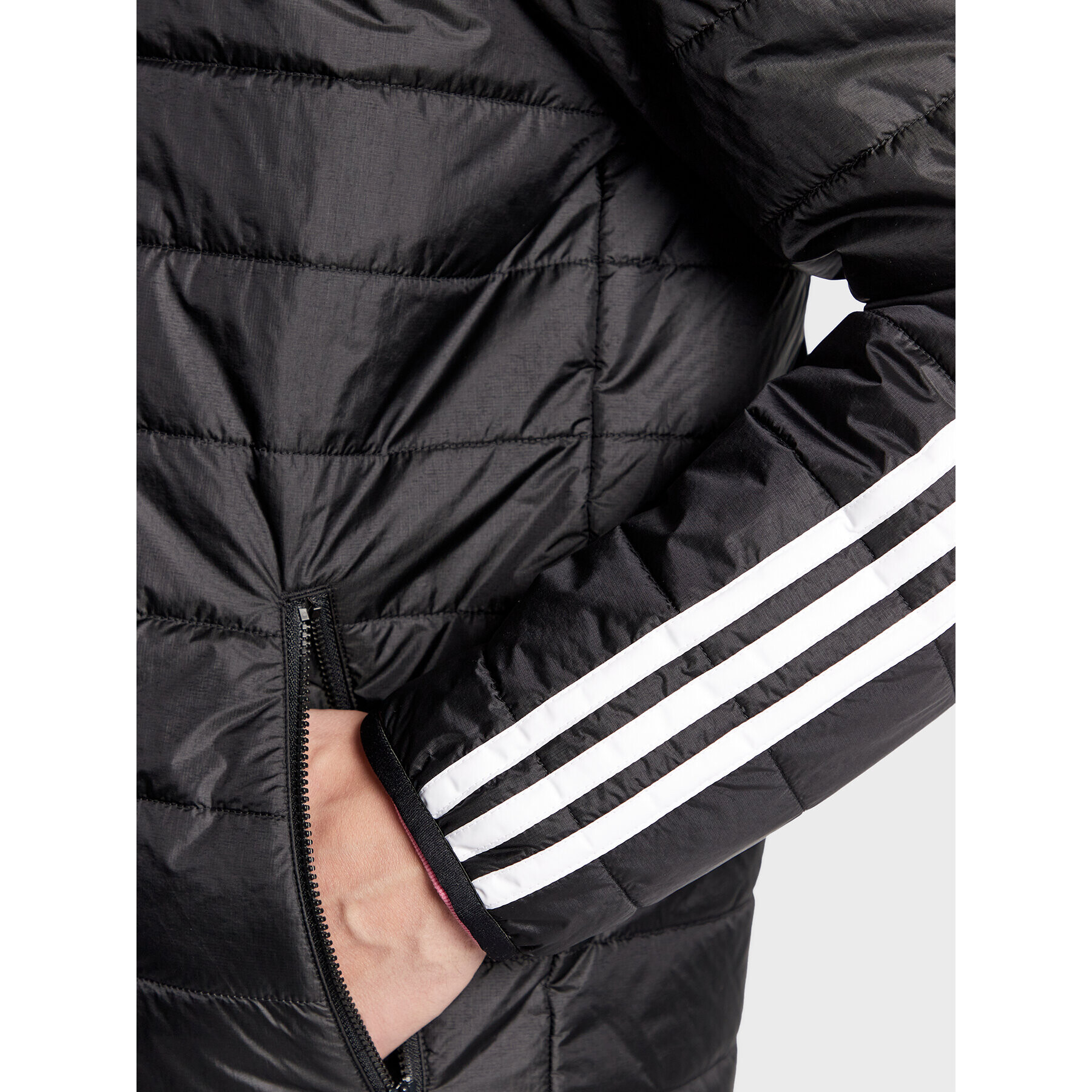 adidas Пухено яке Stand Collar HL9212 Черен Regular Fit - Pepit.bg