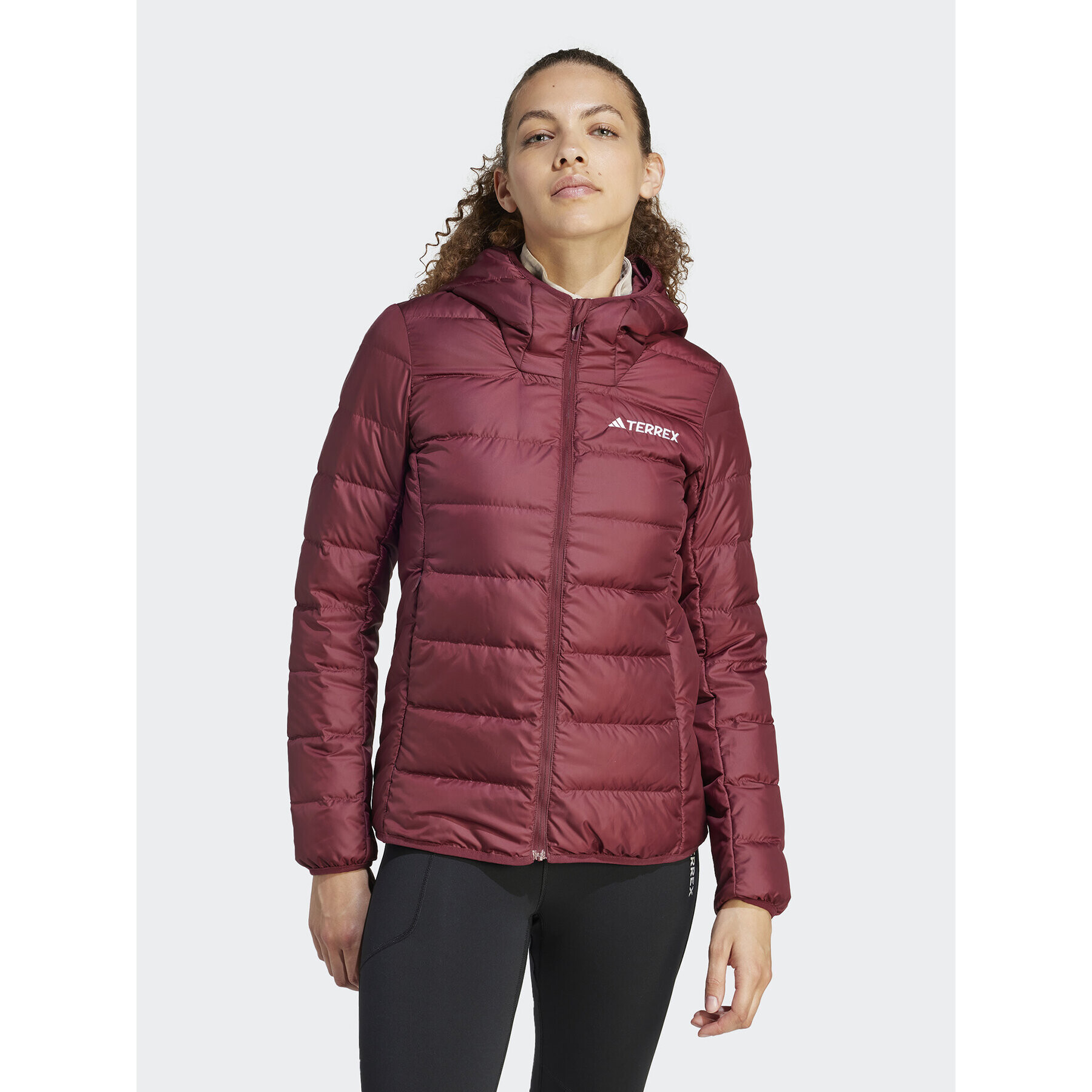 adidas Пухено яке Terrex Multi Light Down IP6035 Червен Slim Fit - Pepit.bg