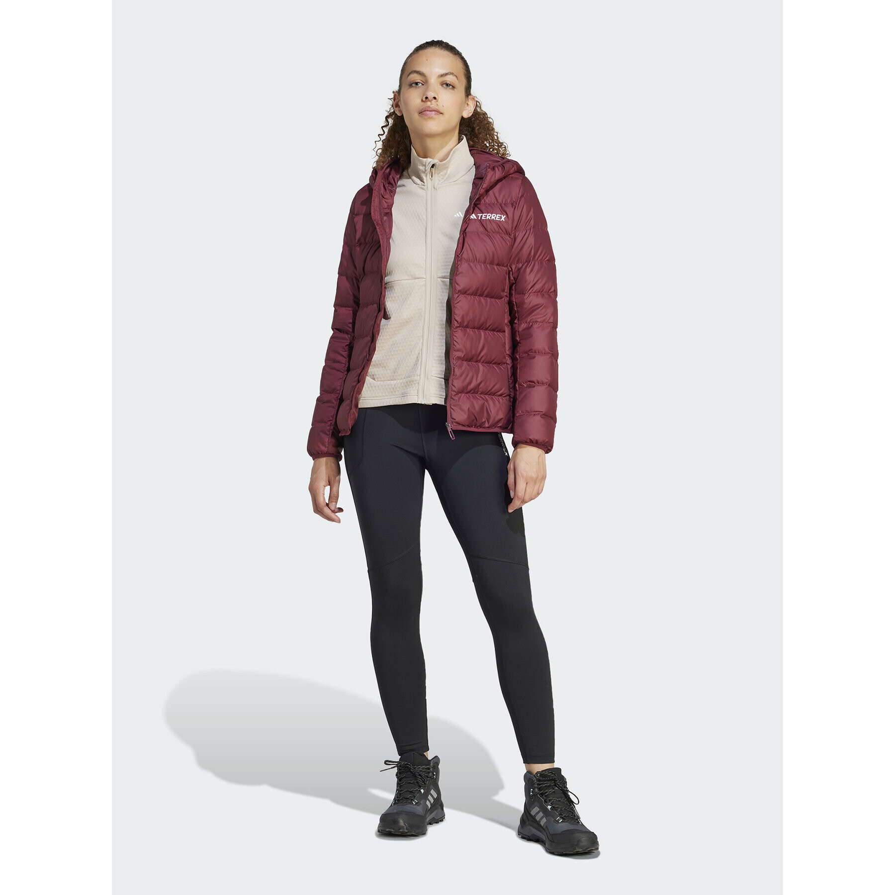 adidas Пухено яке Terrex Multi Light Down IP6035 Червен Slim Fit - Pepit.bg