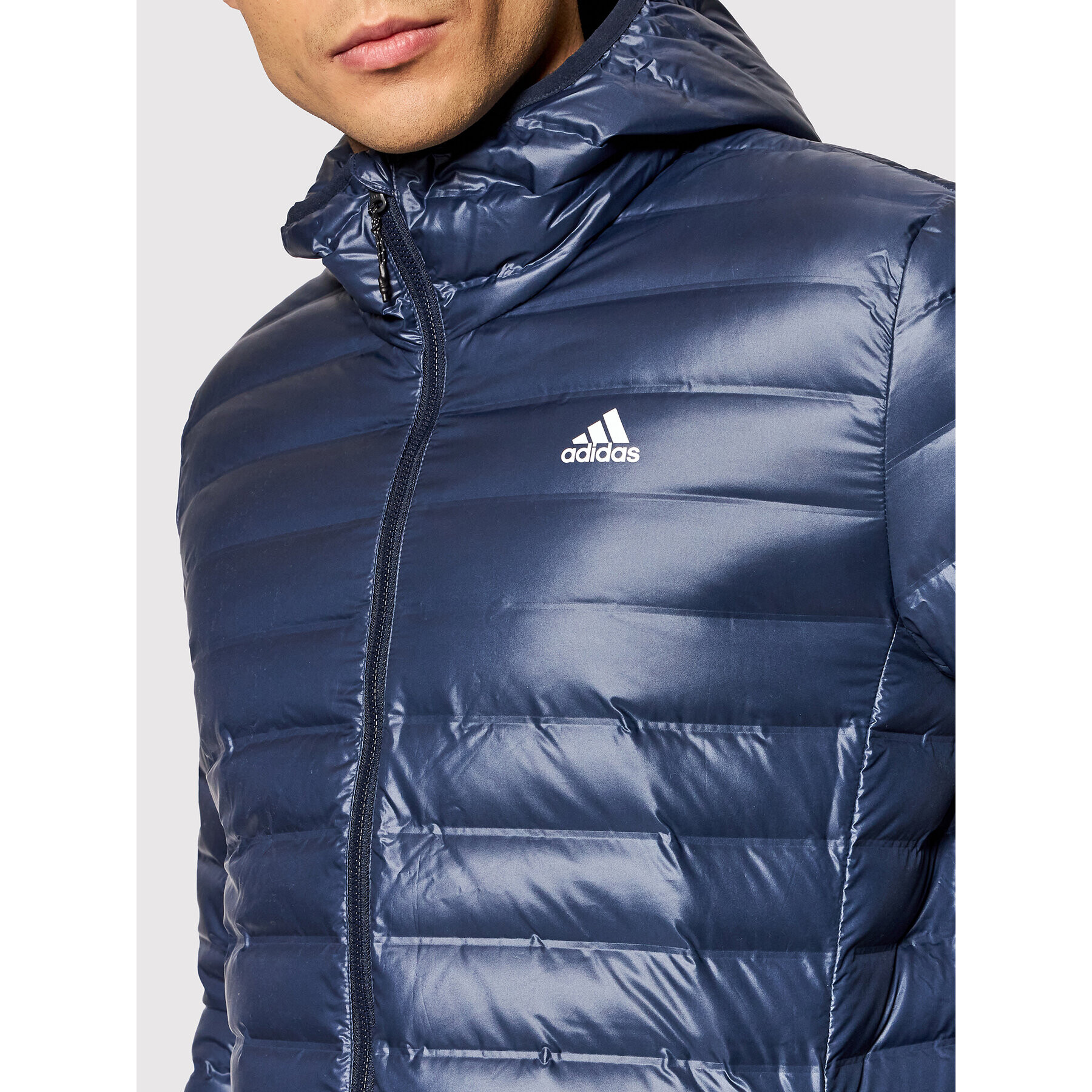 adidas Пухено яке Varilite DX0785 Тъмносин Slim Fit - Pepit.bg