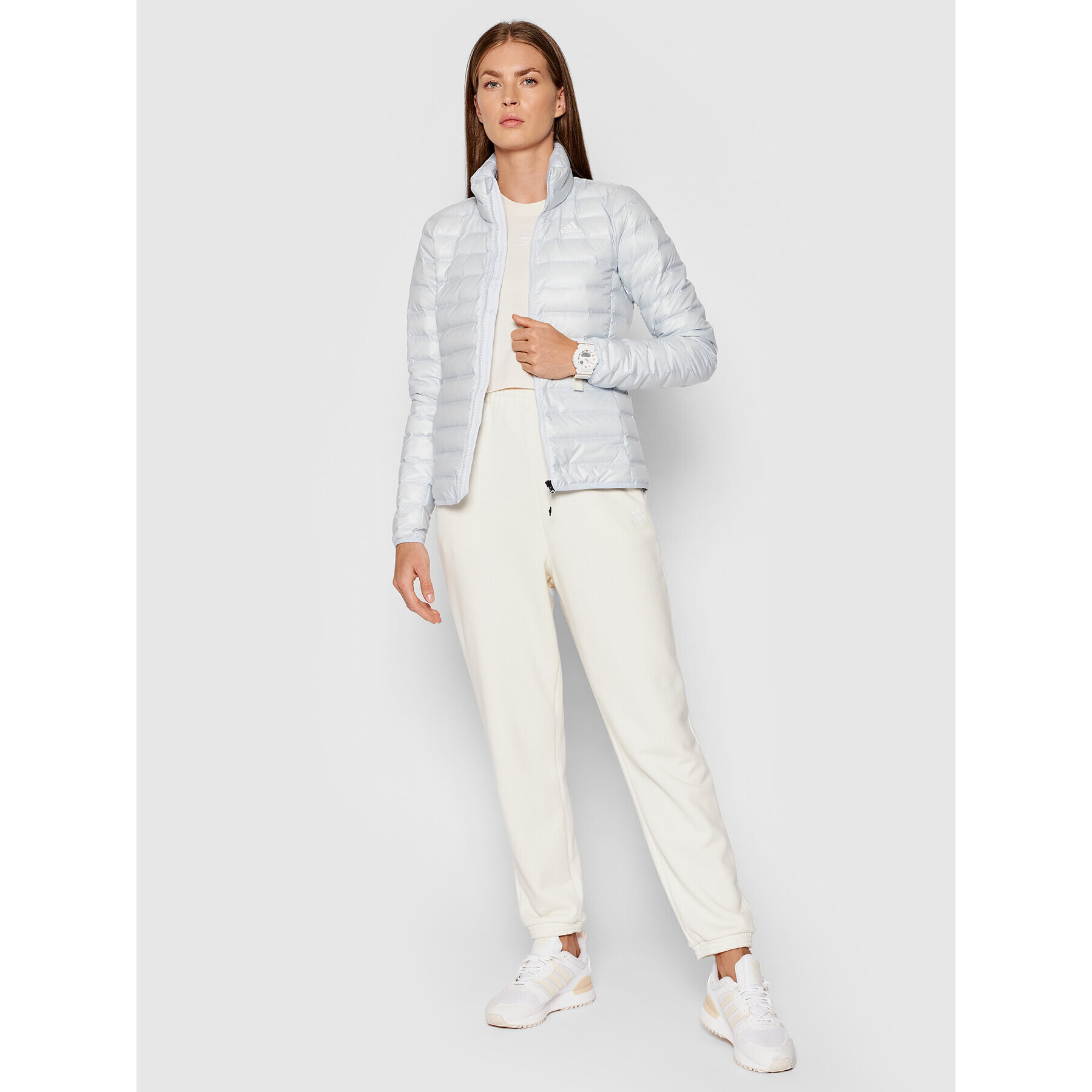 adidas Пухено яке Varilite GT9230 Син Slim Fit - Pepit.bg