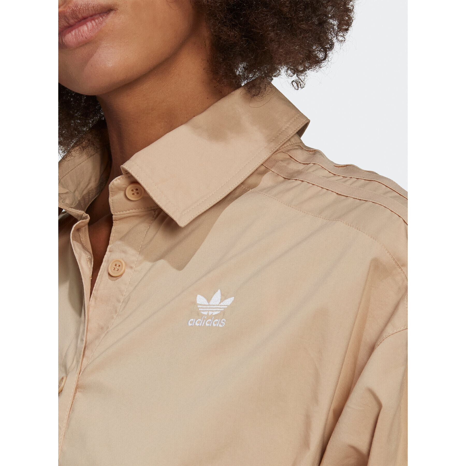 adidas Риза Always Original HK5081 Бежов Loose Fit - Pepit.bg