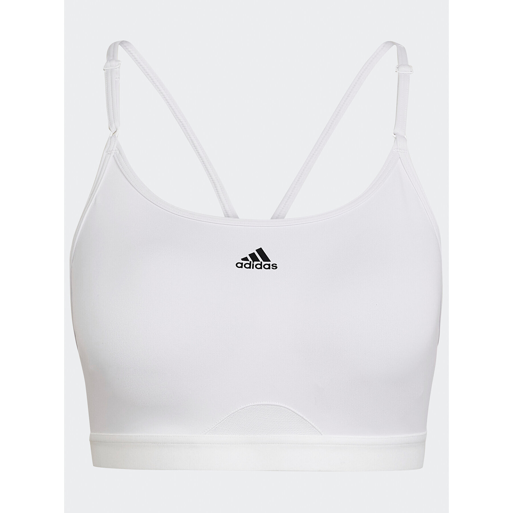 adidas Спортен сутиен Aeroreact Training Light-Support Bra HC5421 Бял - Pepit.bg