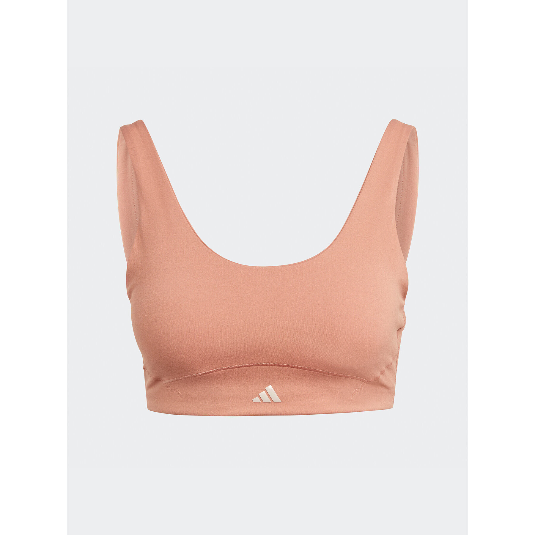 adidas Спортен сутиен CoreFlow Luxe Studio Medium-Support HR3035 Кафяв - Pepit.bg