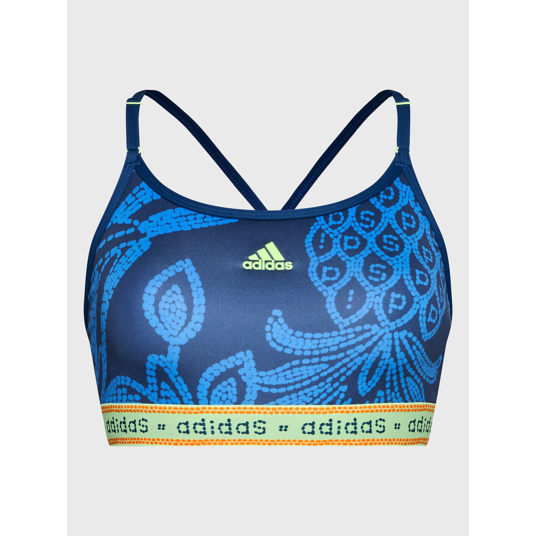 adidas Спортен сутиен FARM Rio Light-Support HI5222 Син - Pepit.bg