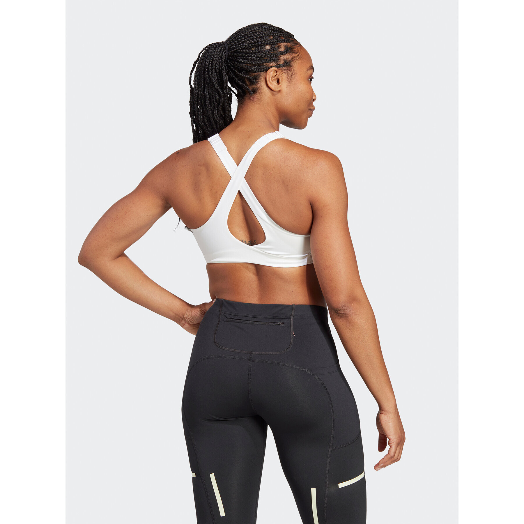 adidas Спортен сутиен FastImpact Luxe Run High-Support HR9663 Бял - Pepit.bg