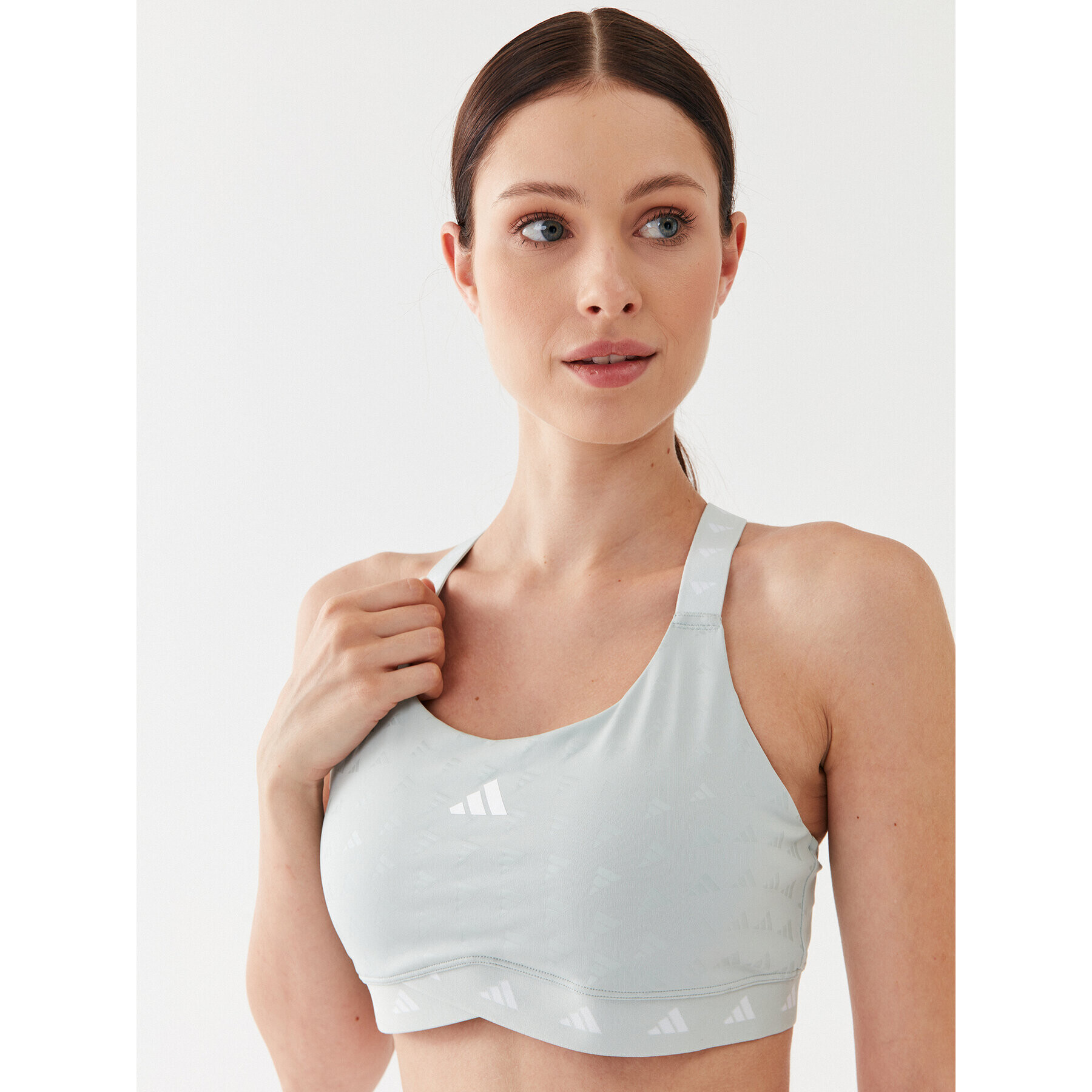 adidas Спортен сутиен PowerImpact Luxe Training Medium-Support Bra IL2880 Сив - Pepit.bg