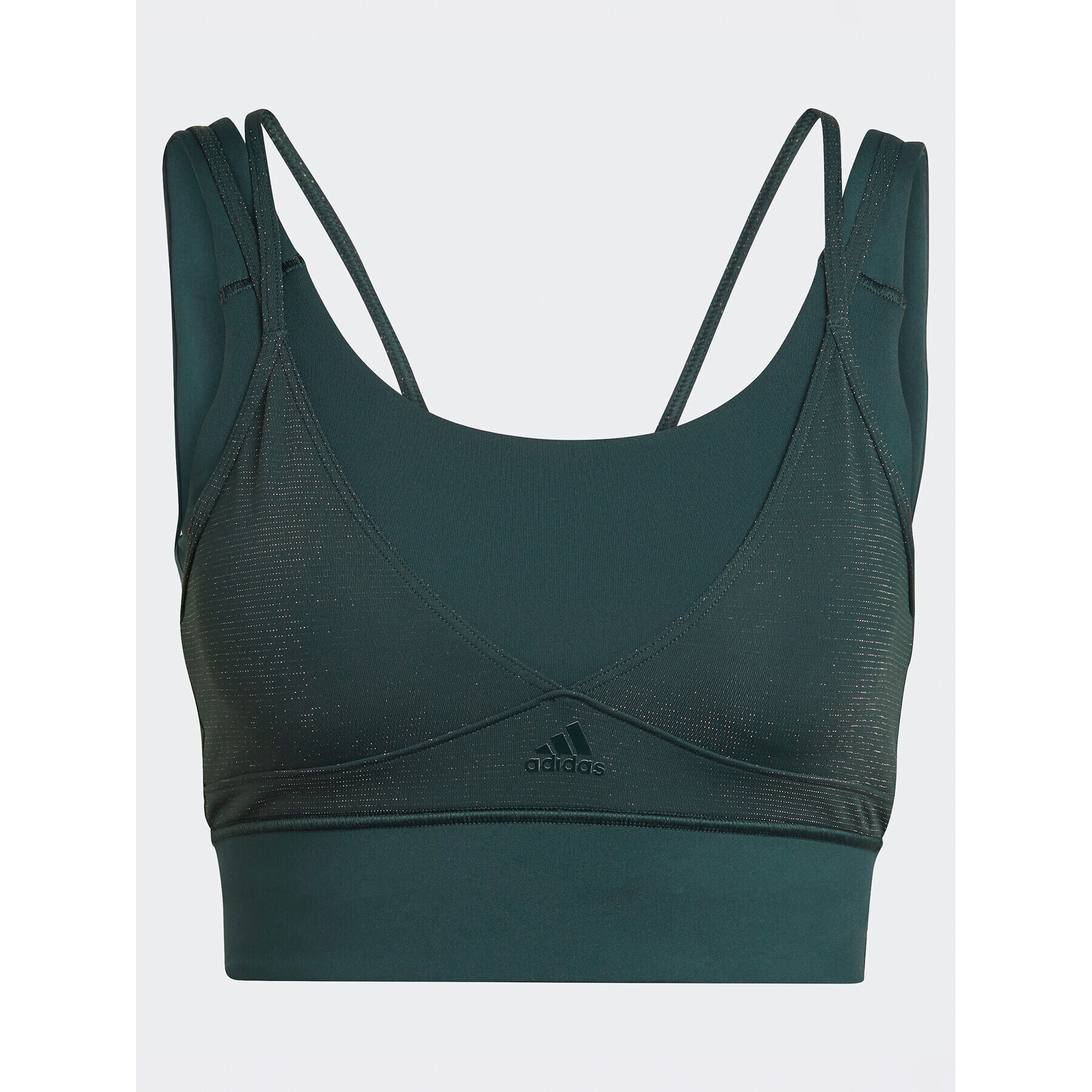 adidas Спортен сутиен Powerimpact Training Medium-Support Shiny Bra HM7886 Зелен - Pepit.bg