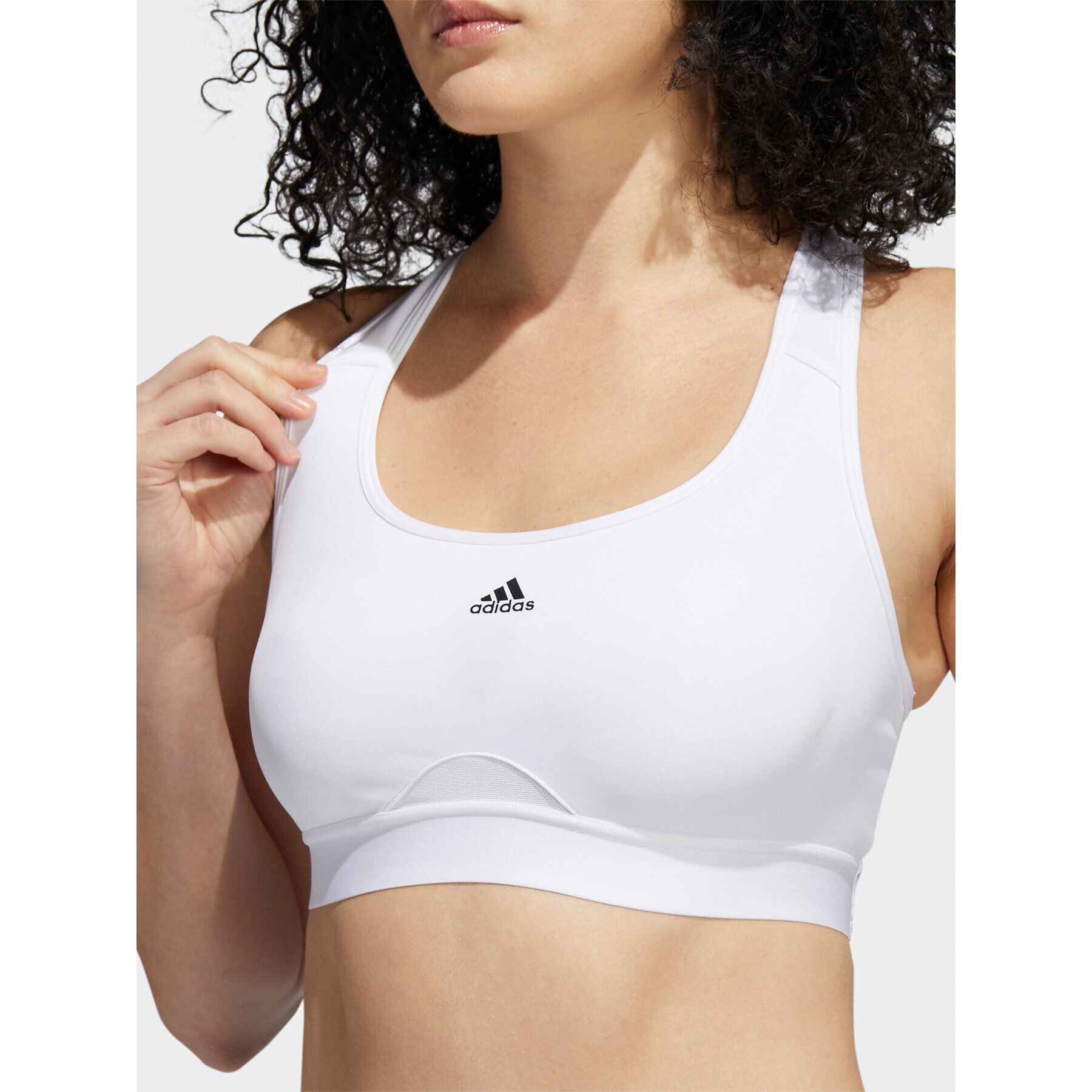 adidas Спортен сутиен Powerreact Training Medium-Support Bra HC7849 Бял - Pepit.bg