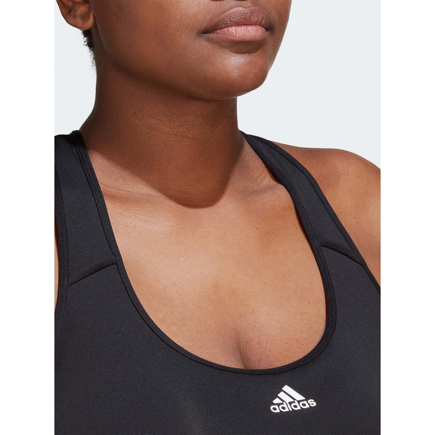 adidas Спортен сутиен Powerreact Training Medium-Support Bra (Plus Size) HC7492 Черен - Pepit.bg