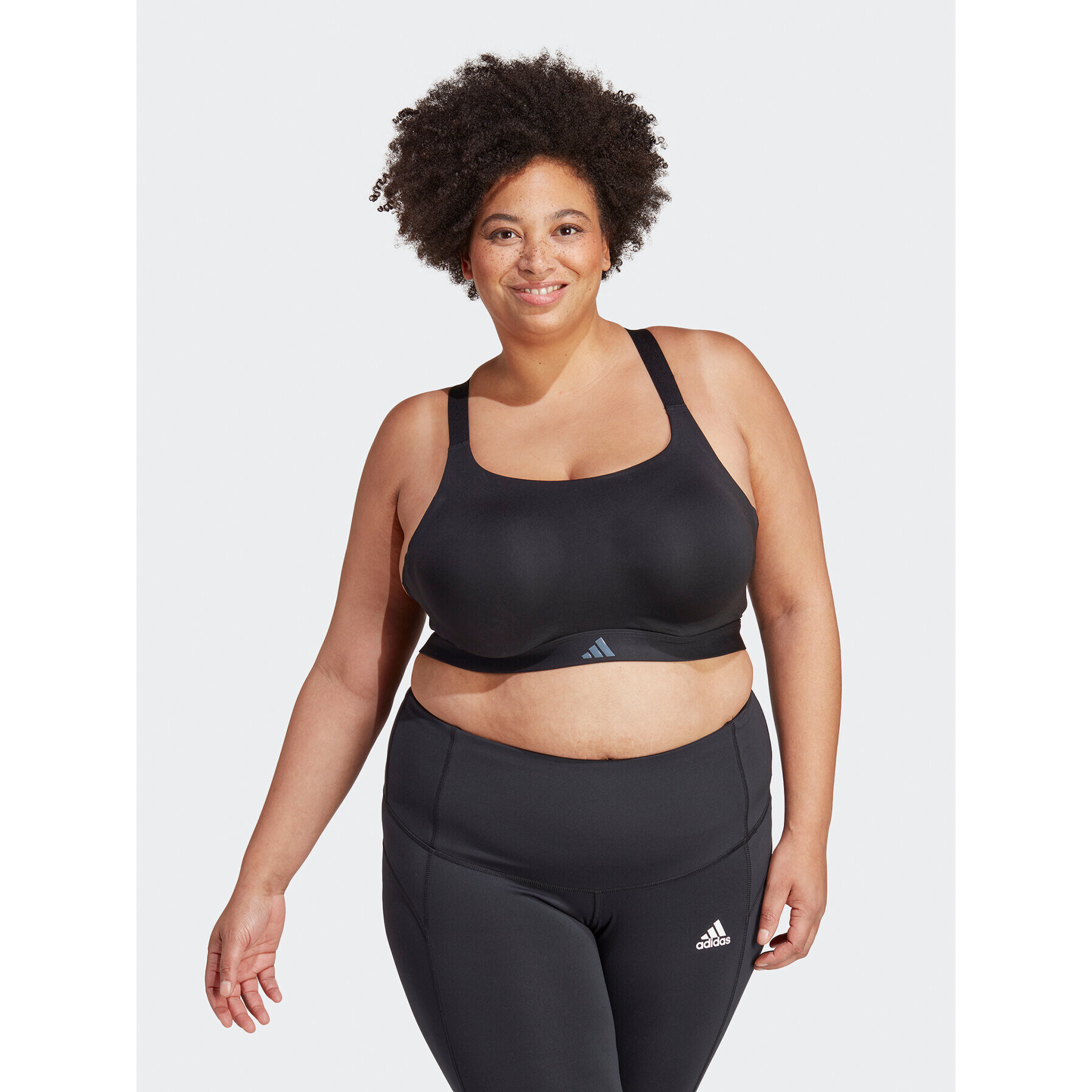 adidas Спортен сутиен Tailored Impact Luxe Training High-Support Bra (Plus Size) HS7263 Черен - Pepit.bg