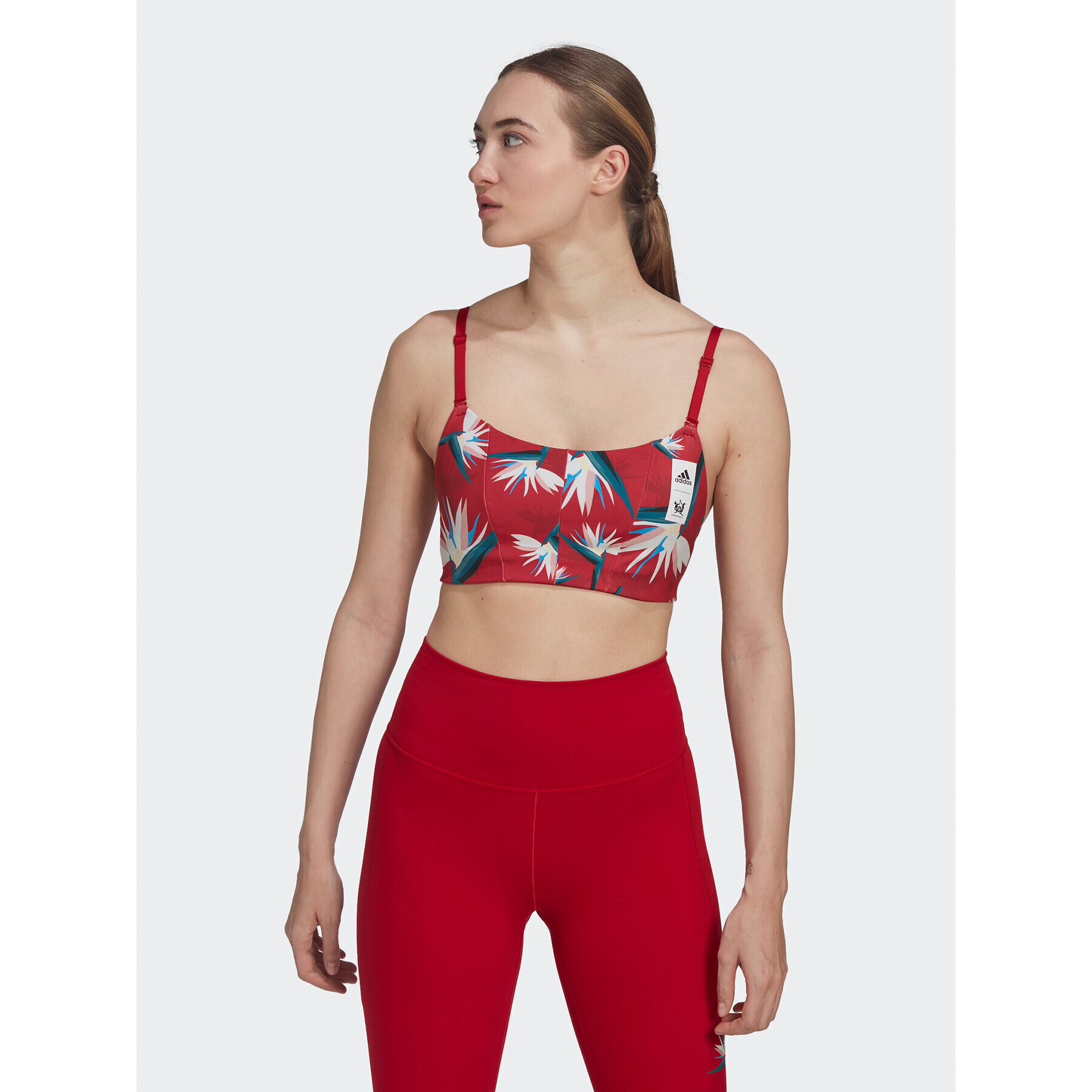 adidas Спортен сутиен Thebe Magugu Studio Light-Support Bra HM9256 Червен - Pepit.bg