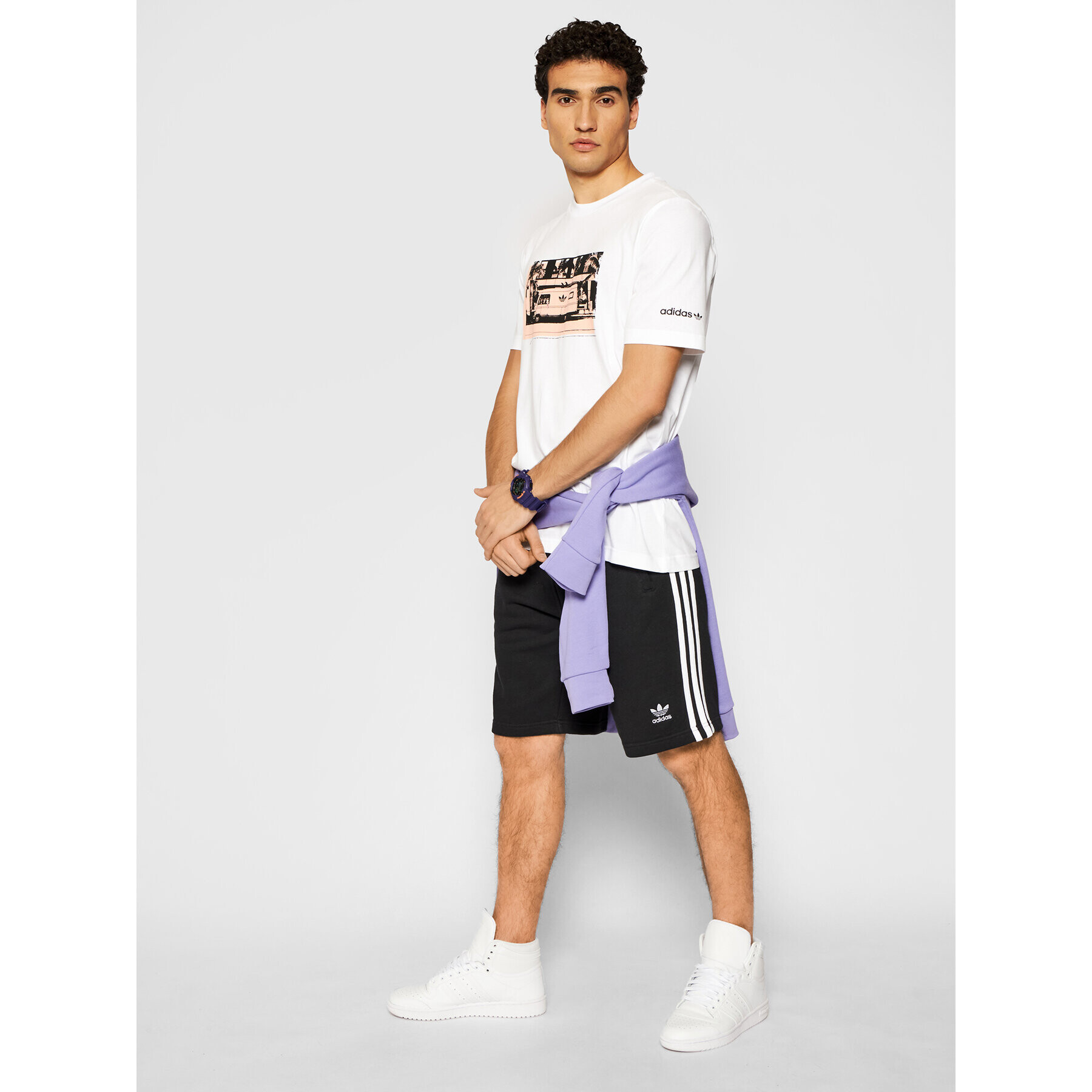 adidas Спортни шорти 3-Stripe DH5798 Черен Regular Fit - Pepit.bg