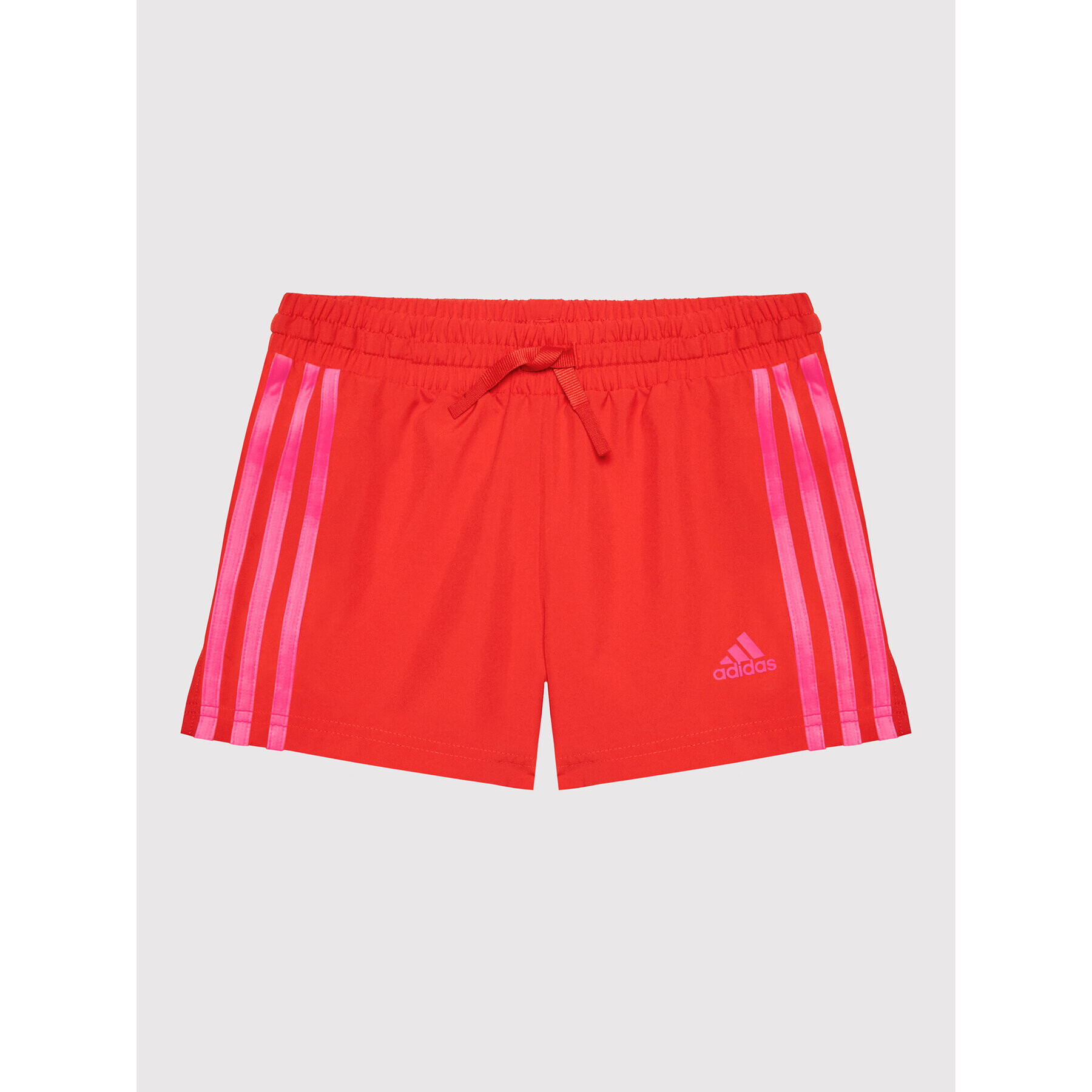 adidas Спортни шорти 3 Stripes HE2014 Червен Regular Fit - Pepit.bg