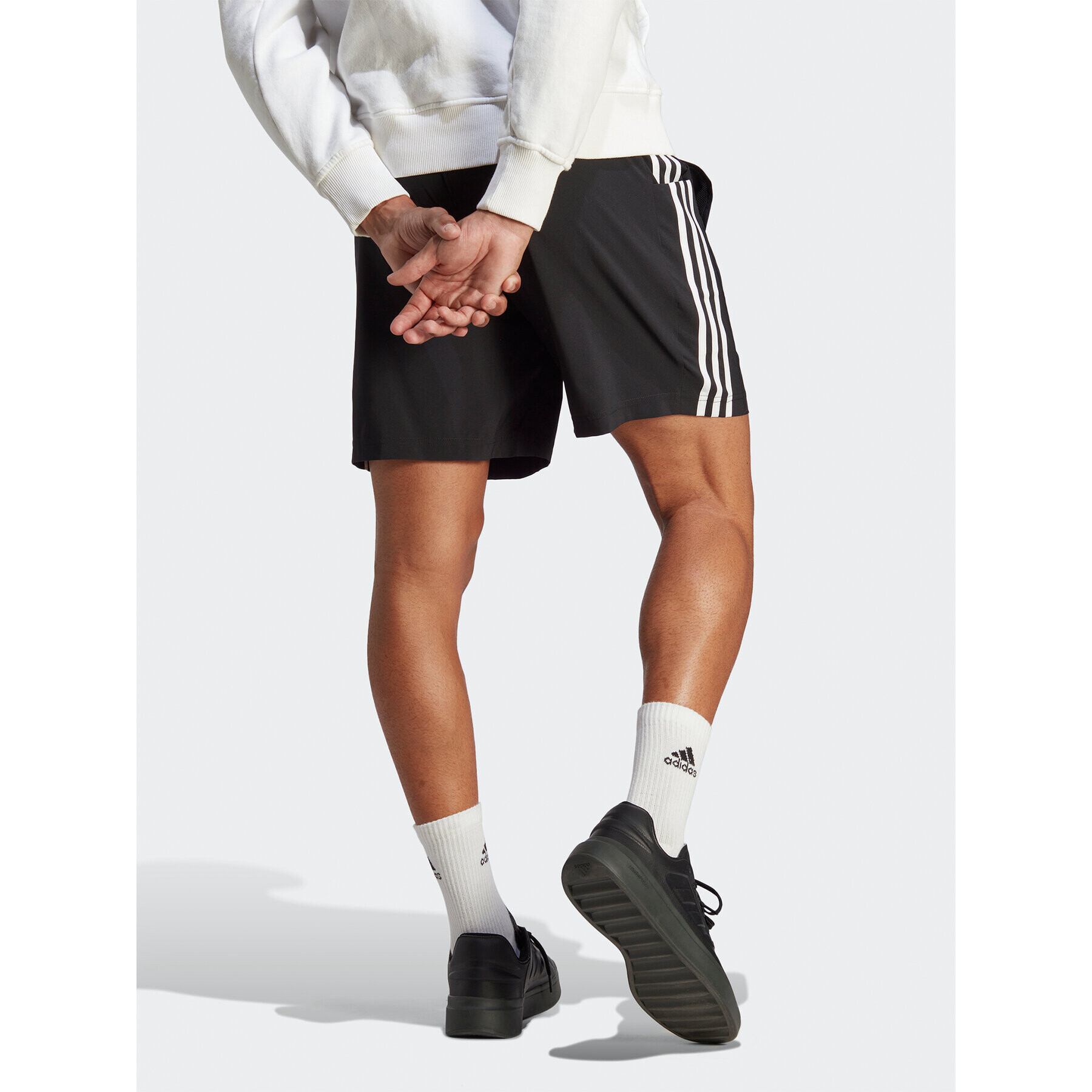 adidas Спортни шорти AEROREADY Essentials Chelsea 3-Stripes Shorts IC1484 Черен Regular Fit - Pepit.bg